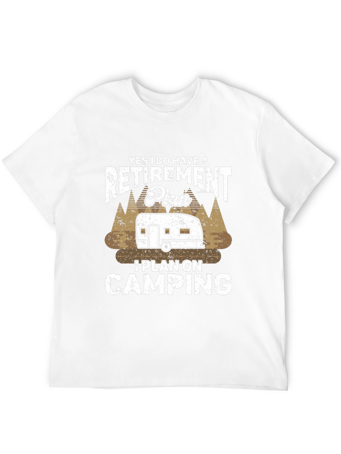 Retirement Plan Camping Graphic Tee - Black