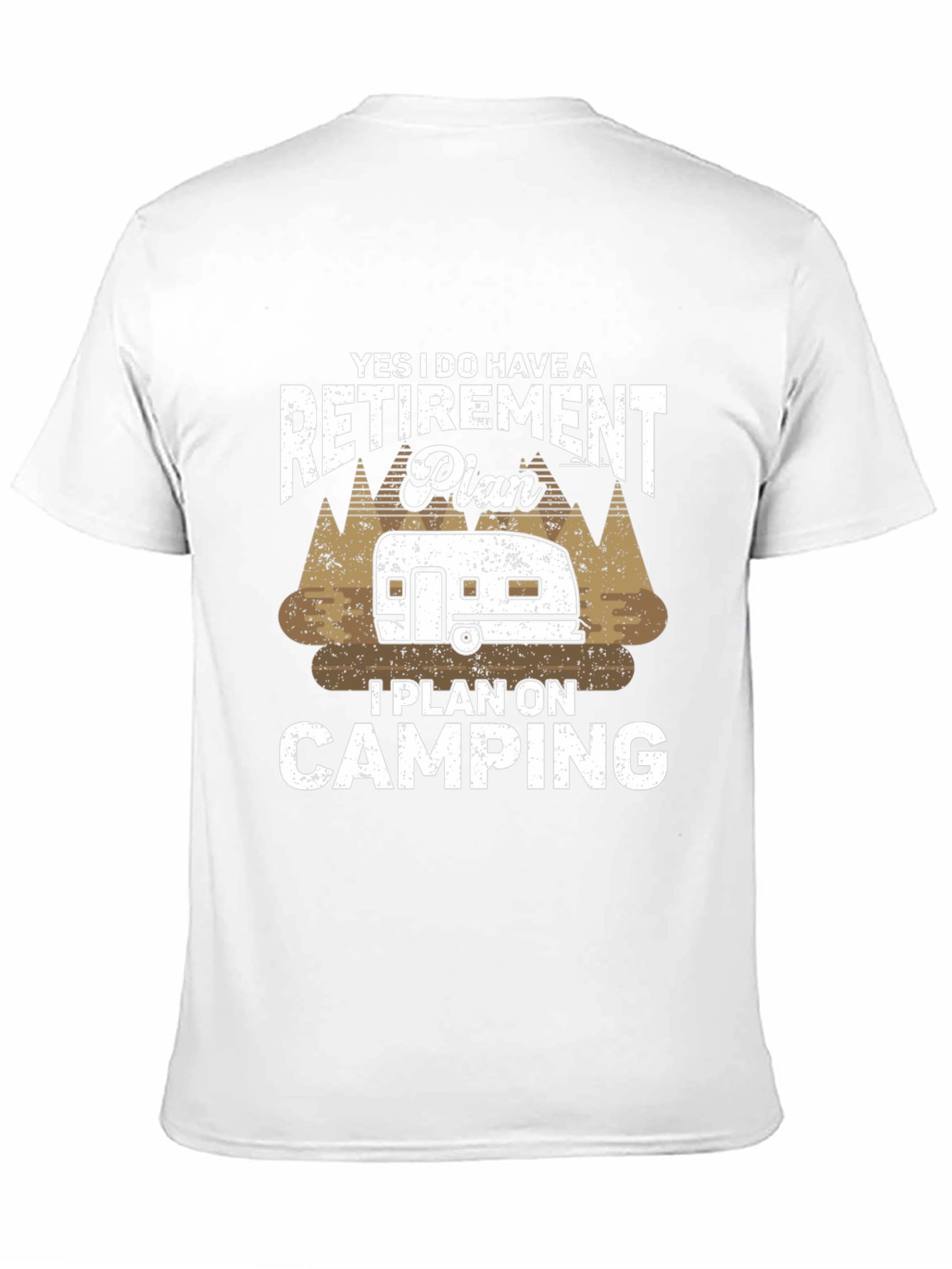 Retirement Plan Camping Graphic Tee - Black