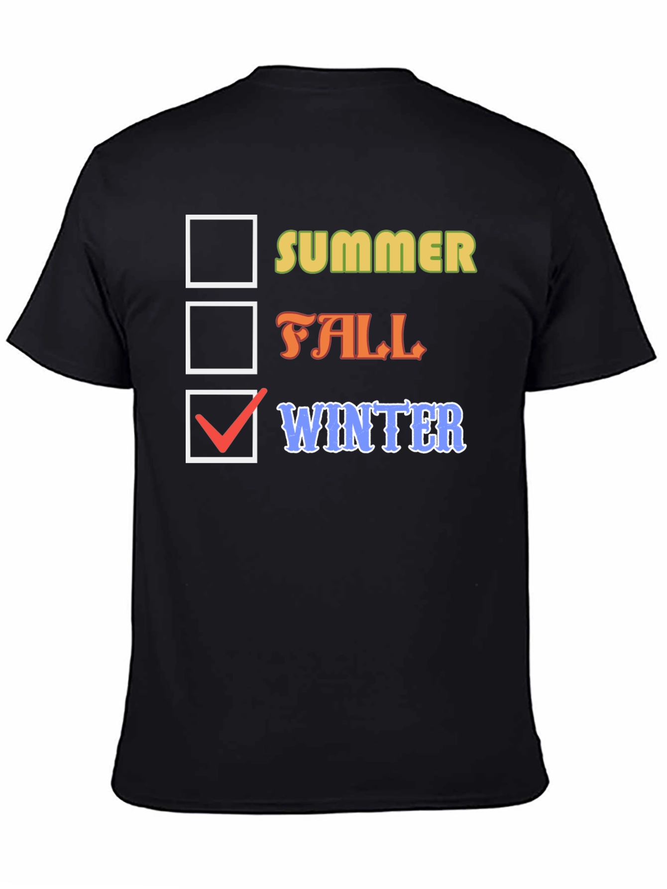 Winter Check T-Shirt - Seasonal Style