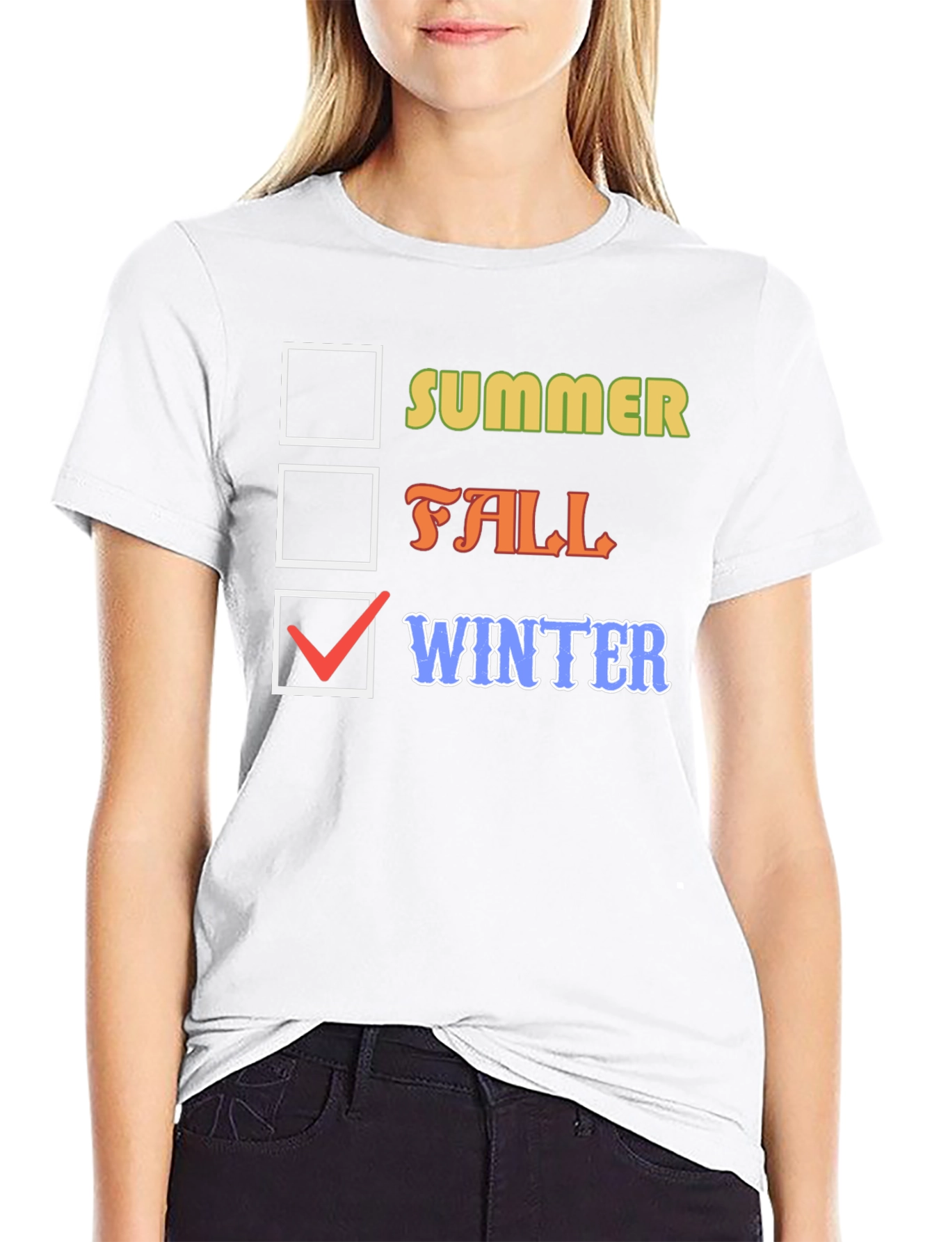 Winter Check T-Shirt - Seasonal Style
