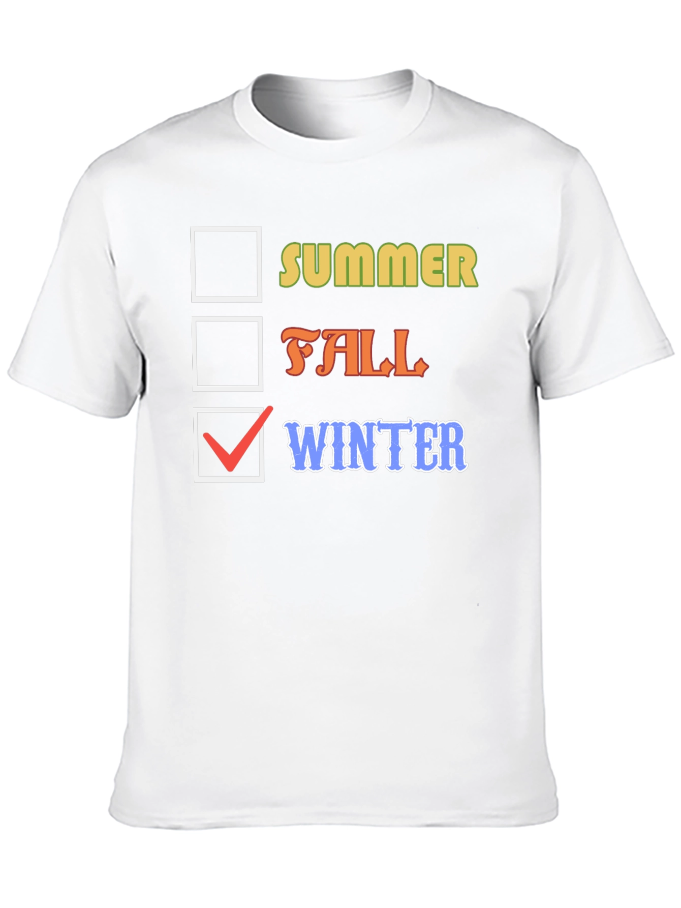 Winter Check T-Shirt - Seasonal Style