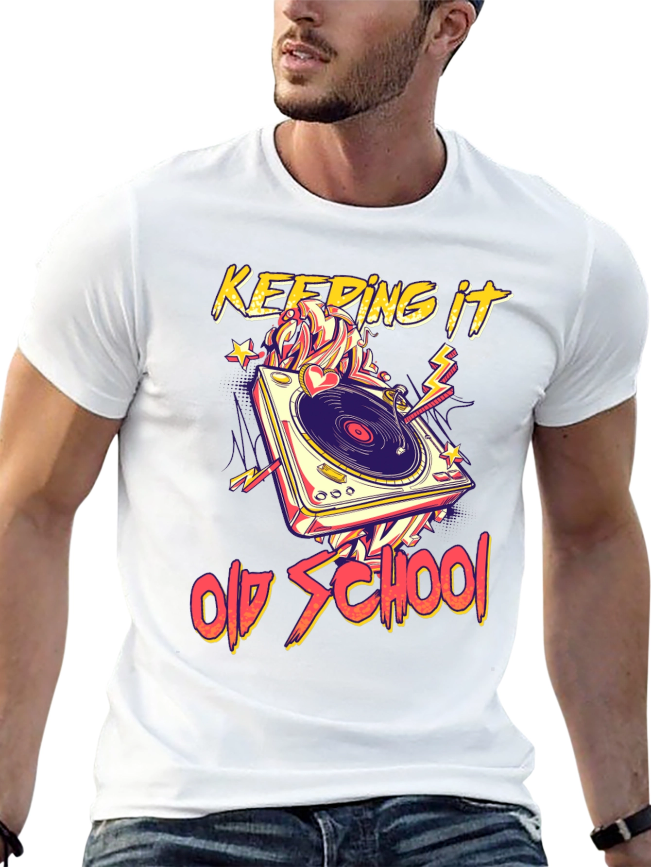 Keeping It Old School Turntable Graphic Tee