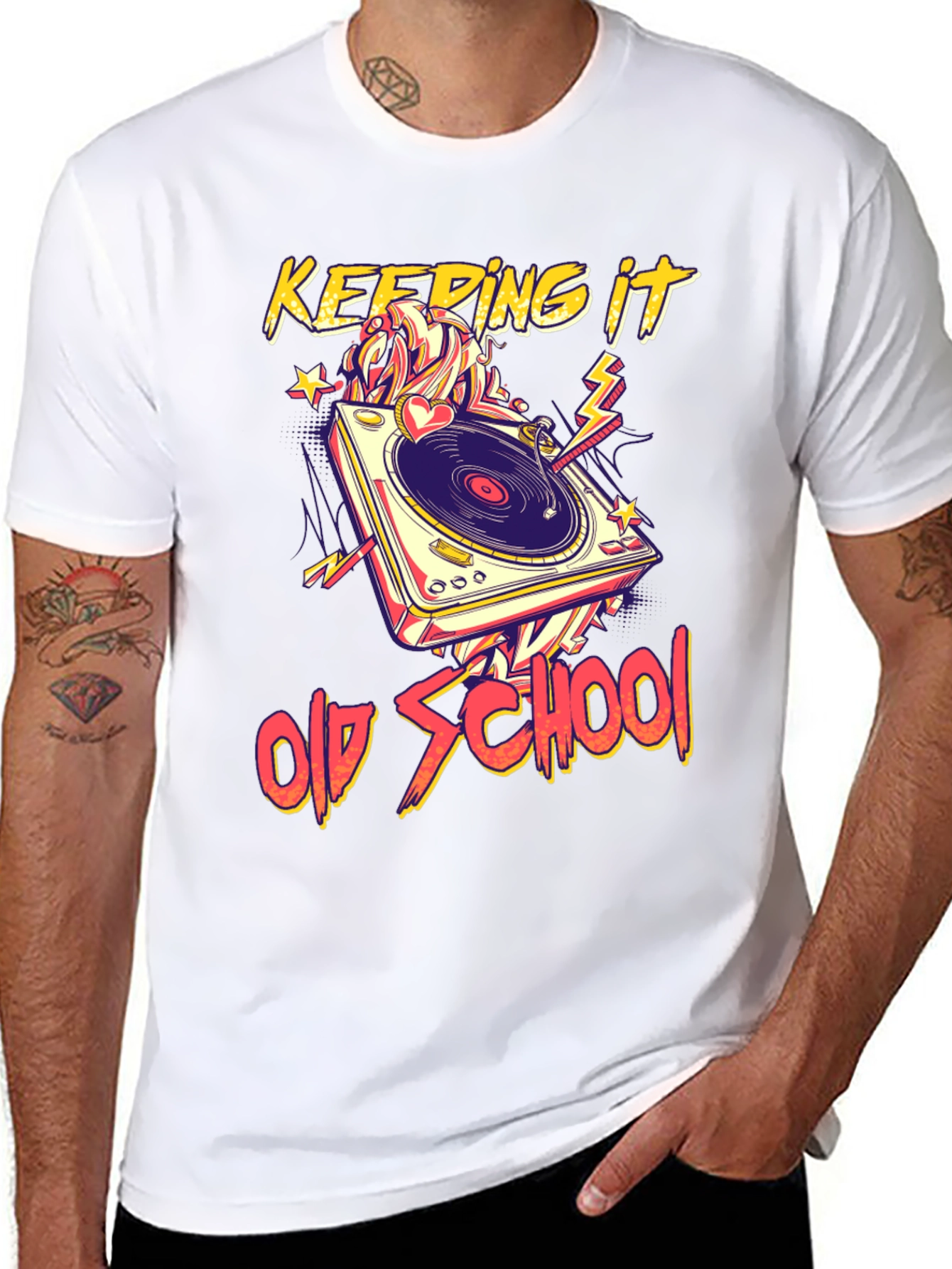 Keeping It Old School Turntable Graphic Tee