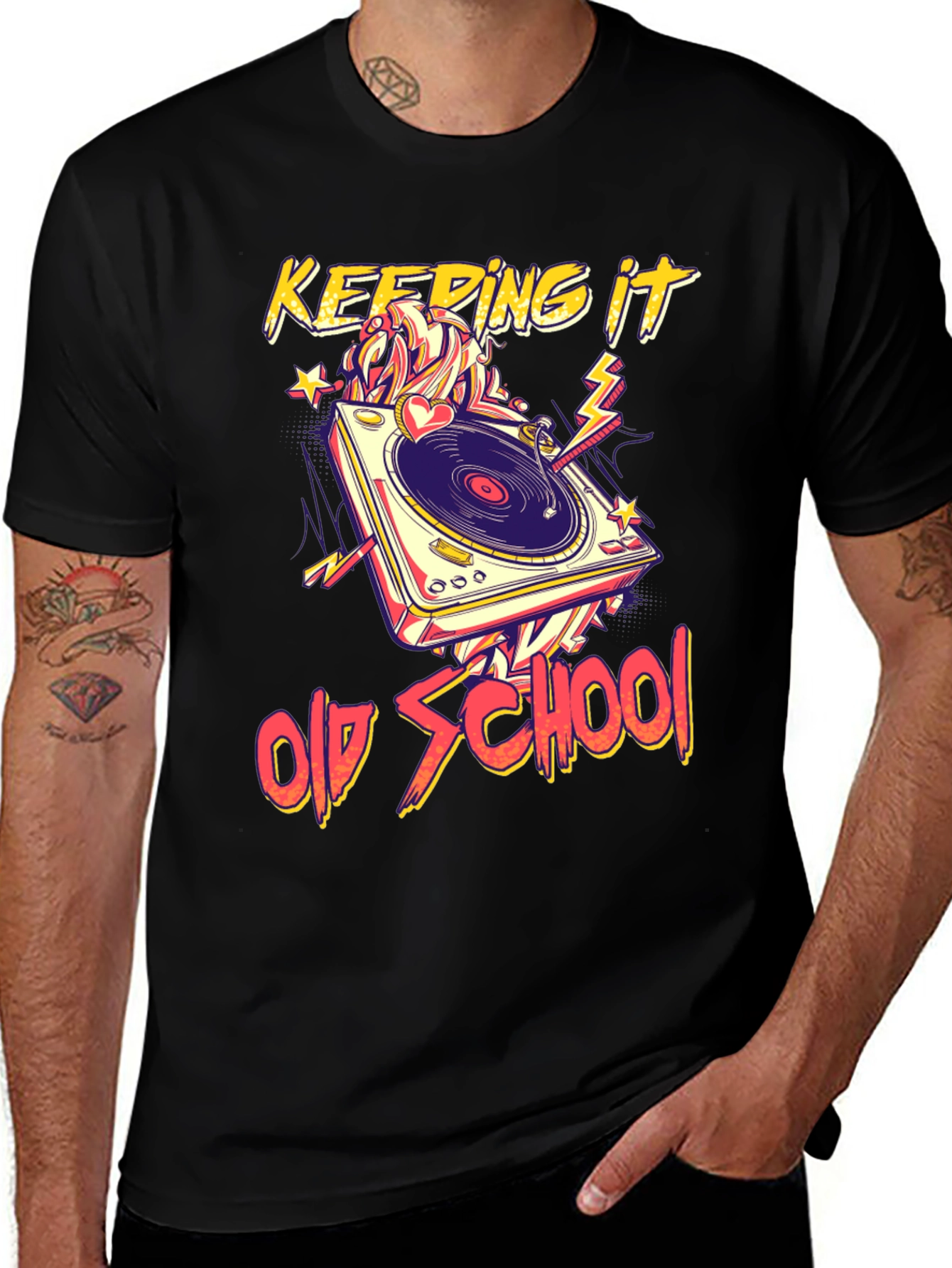 Keeping It Old School Turntable Graphic Tee