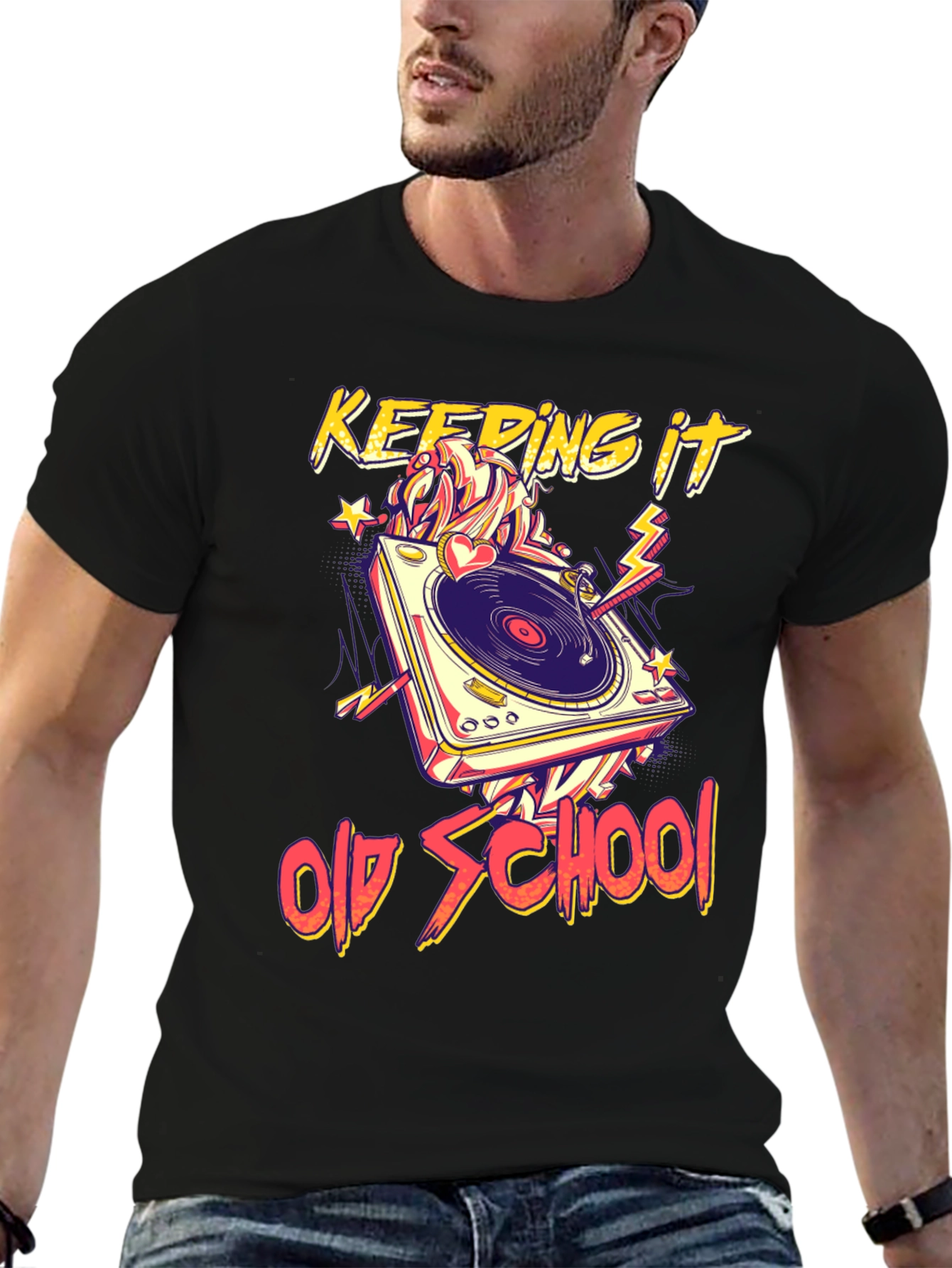 Keeping It Old School Turntable Graphic Tee