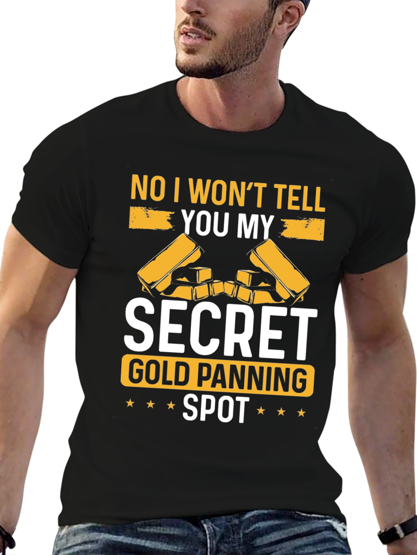 Secret Gold Panning Spot T-Shirt - Funny Prospecting Tee