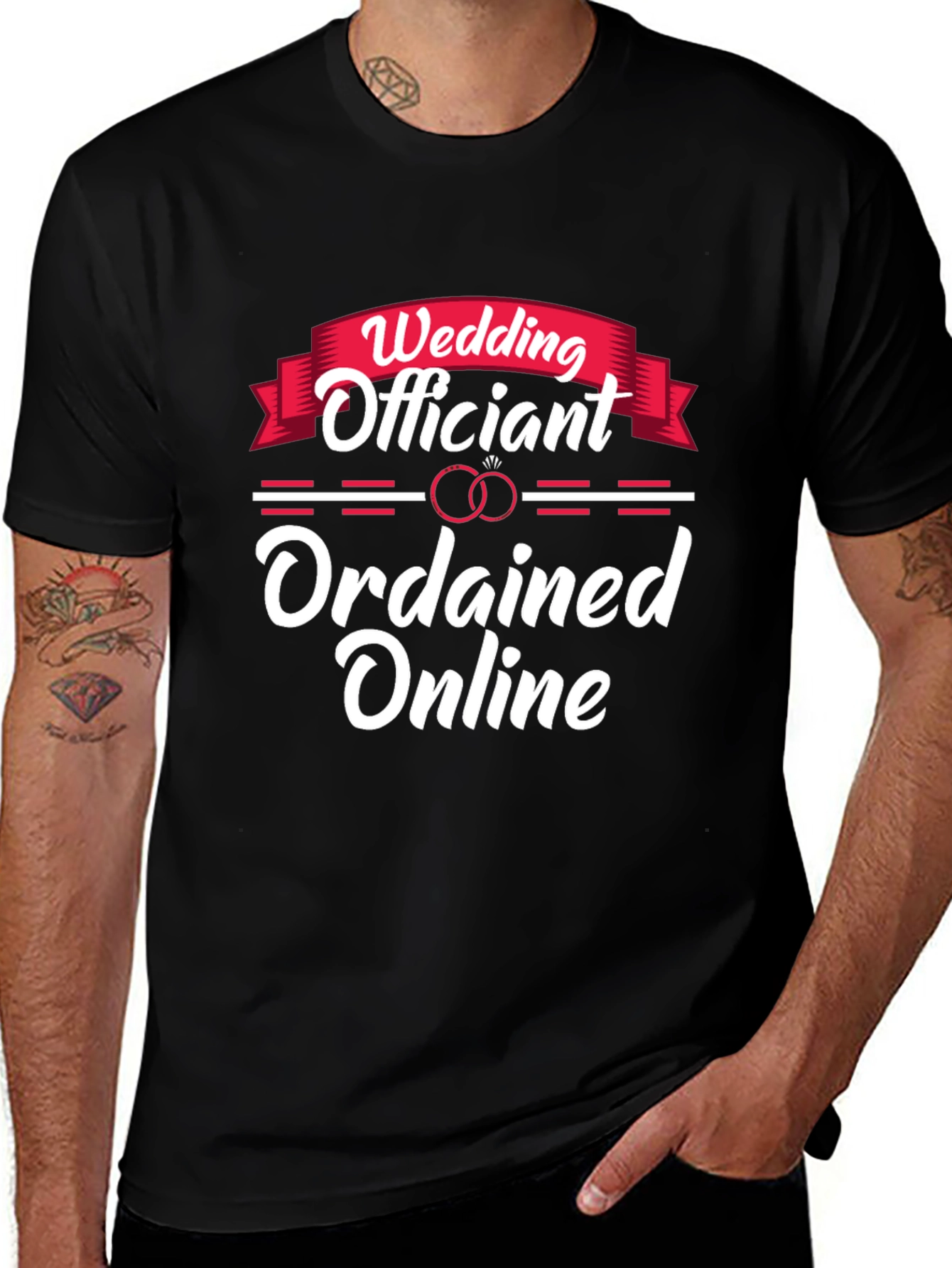 Wedding Officiant Ordanined Online T-shirt
