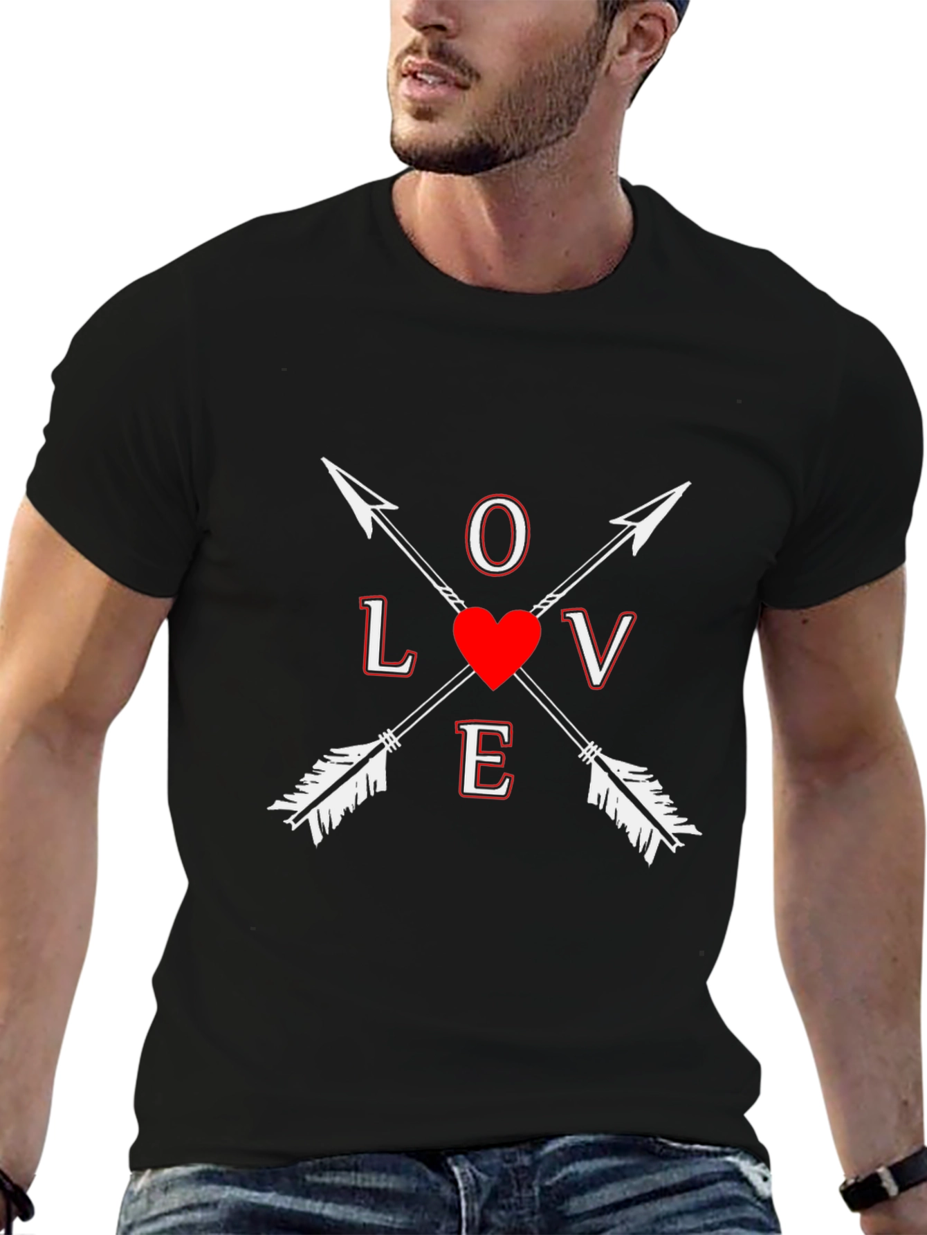 Love Arrows Graphic Tee - Black