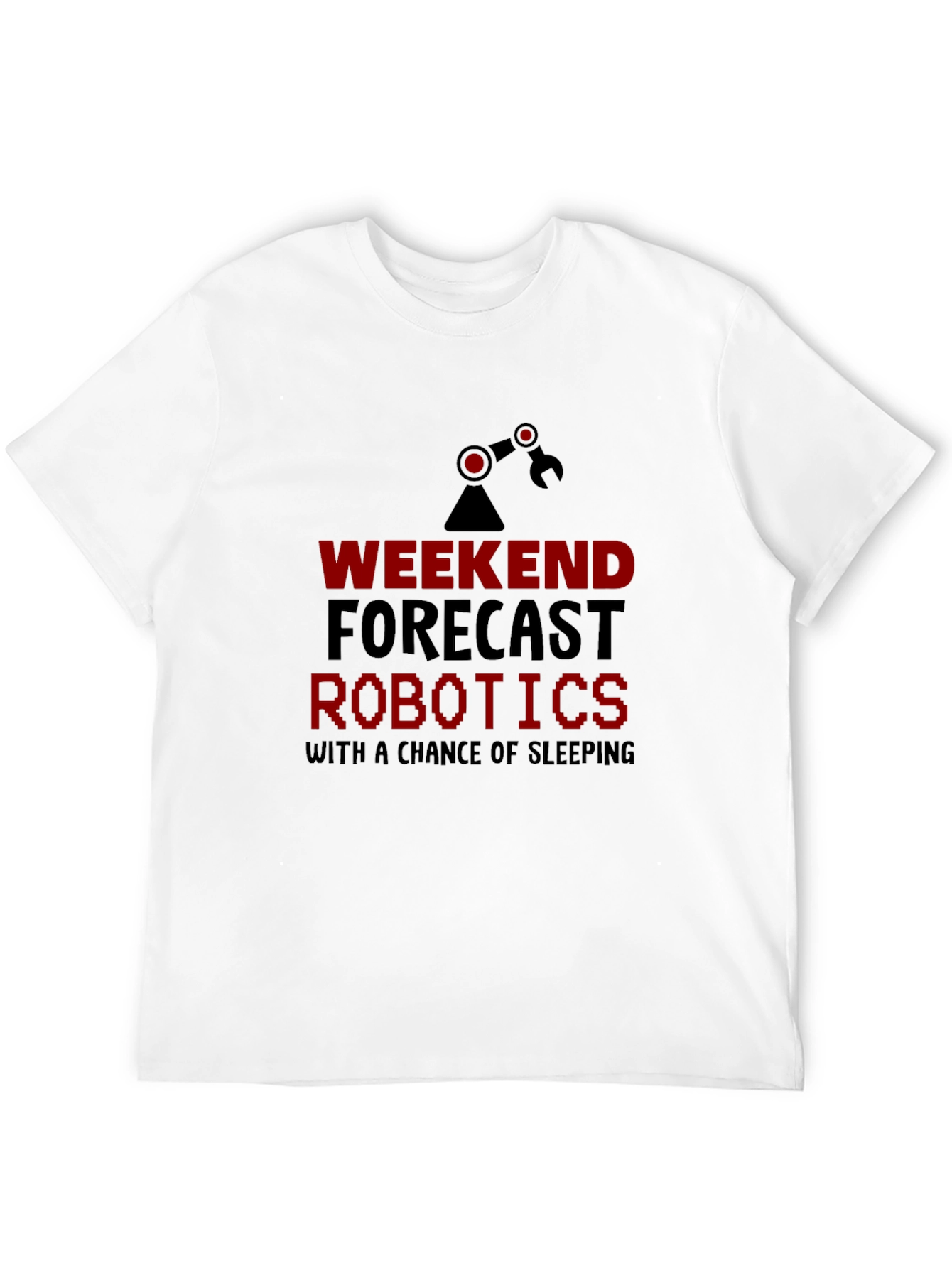 Robotics Weekend Forecast Black T-Shirt