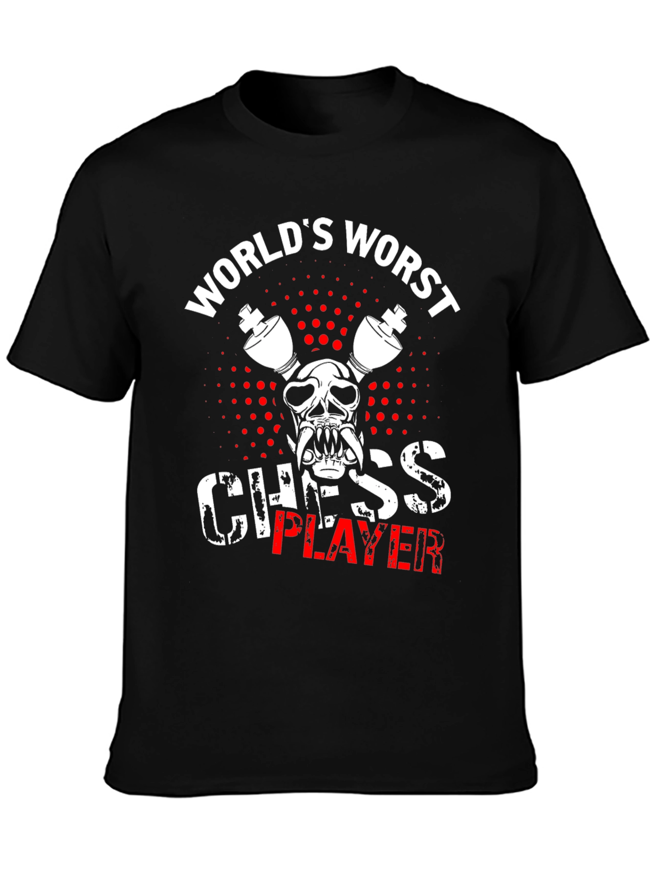 Worlds Worst Chess Player Black T-Shirt