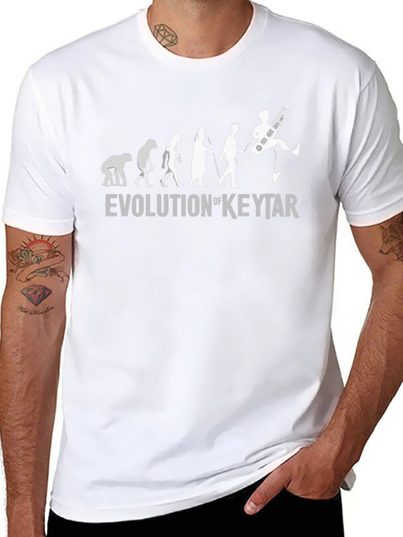Evolution of Keytar T-Shirt - Funny Music Tee