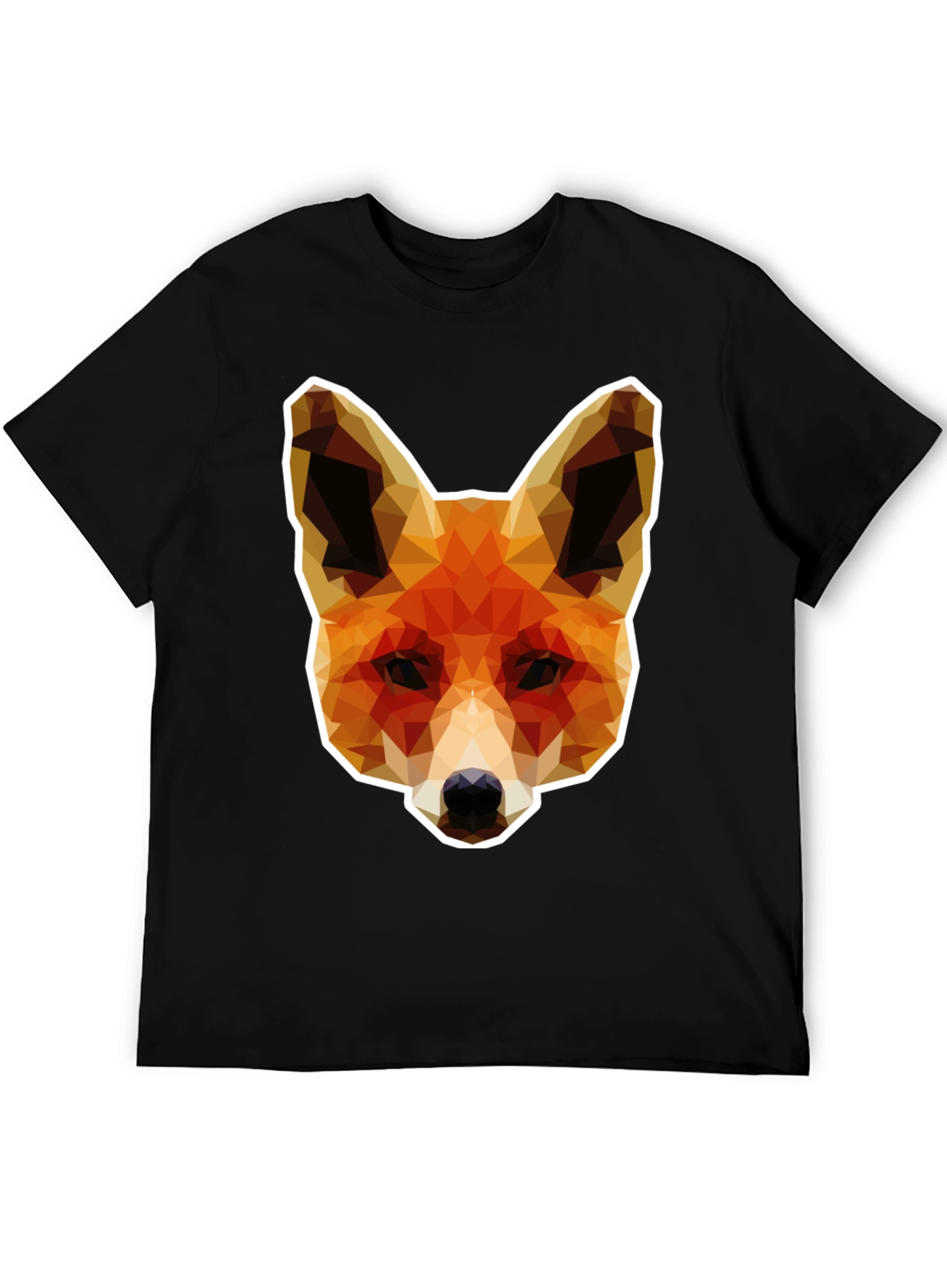 Geometric Fox Graphic Tee - Stylish Unisex T-Shirt