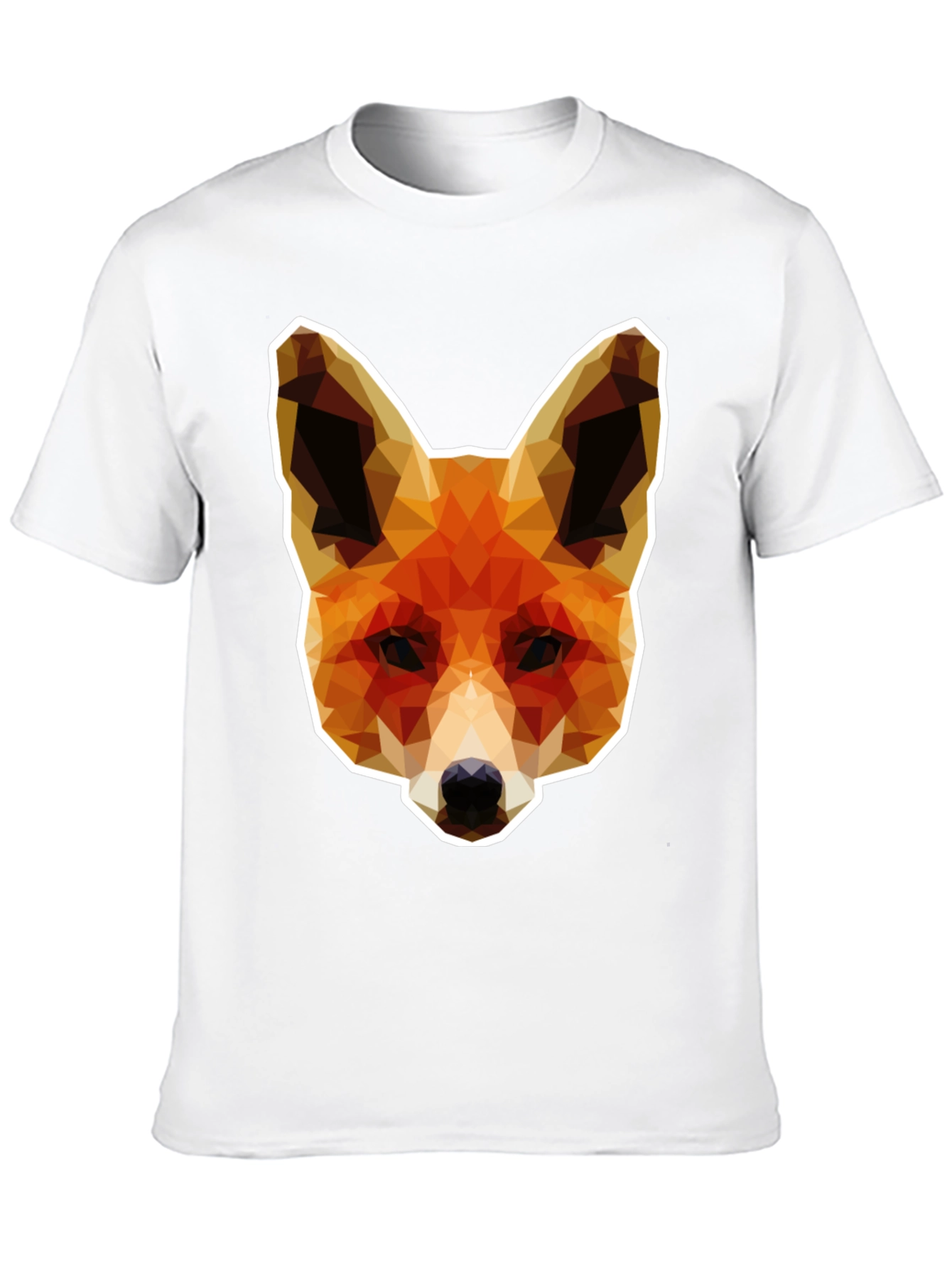 Geometric Fox Graphic Tee - Stylish Unisex T-Shirt
