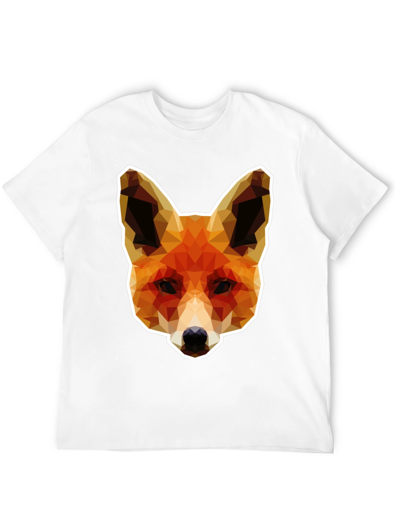 Geometric Fox Graphic Tee - Stylish Unisex T-Shirt