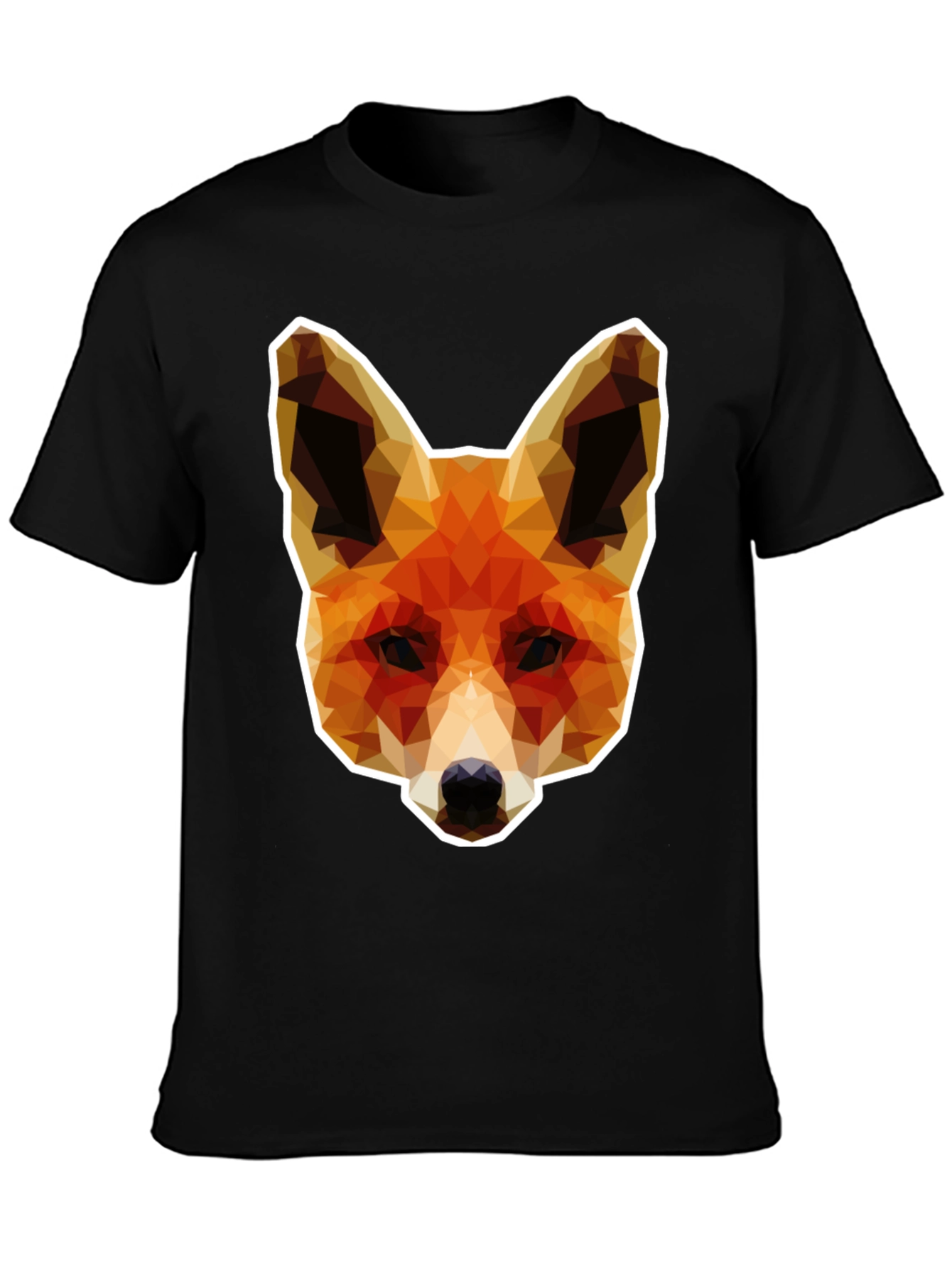 Geometric Fox Graphic Tee - Stylish Unisex T-Shirt