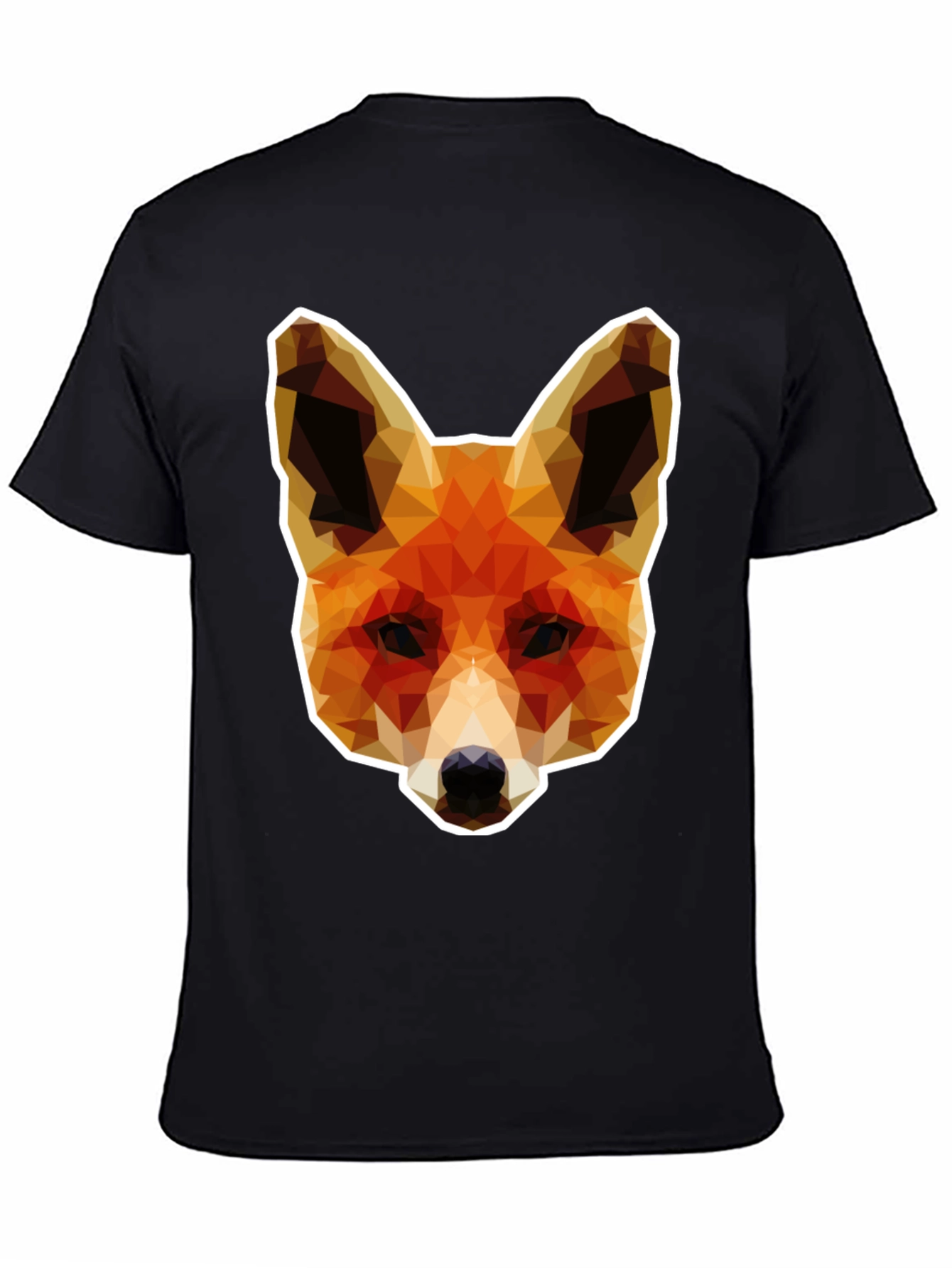 Geometric Fox Graphic Tee - Stylish Unisex T-Shirt