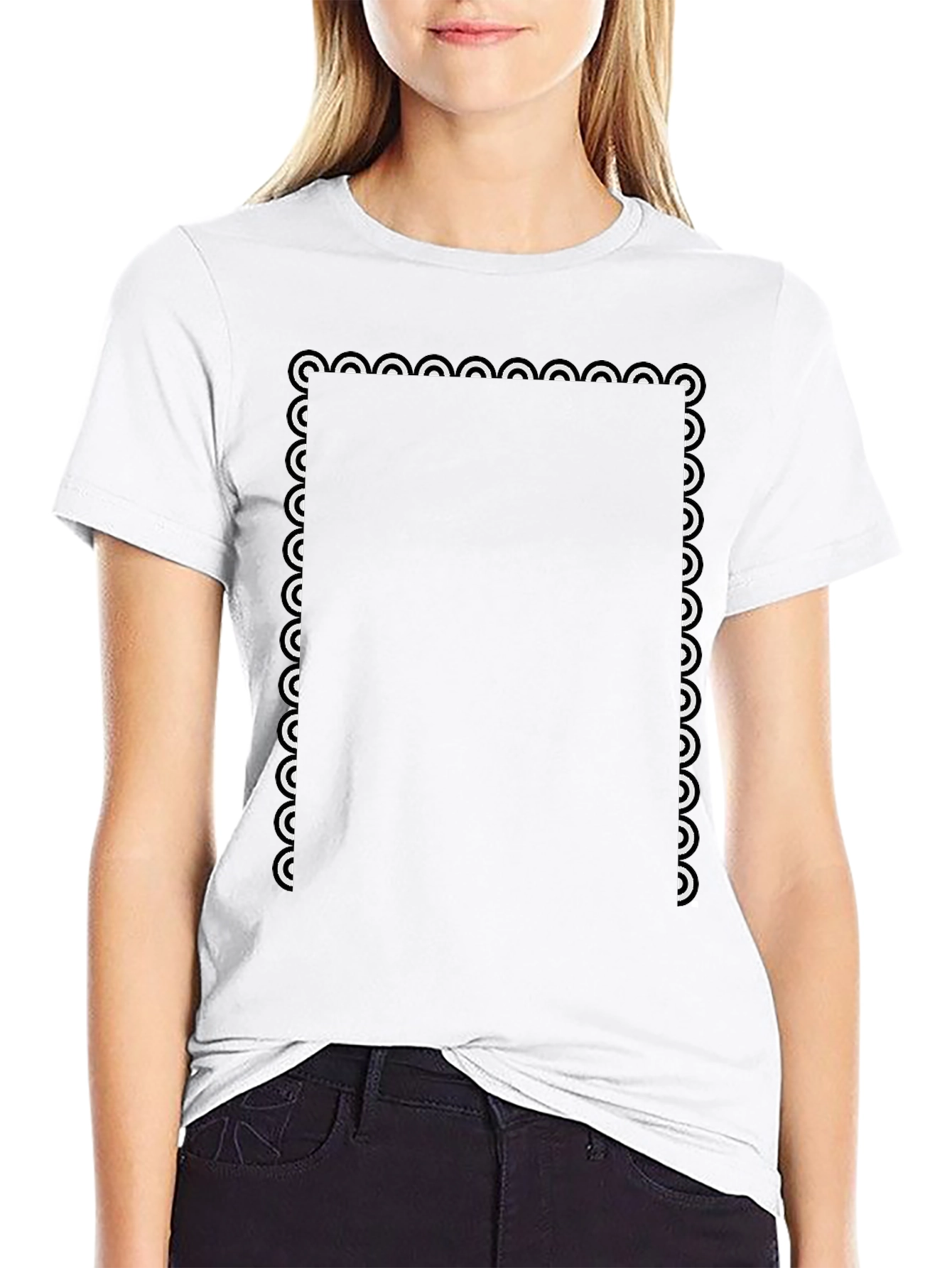 Abstract Frame Black T-Shirt