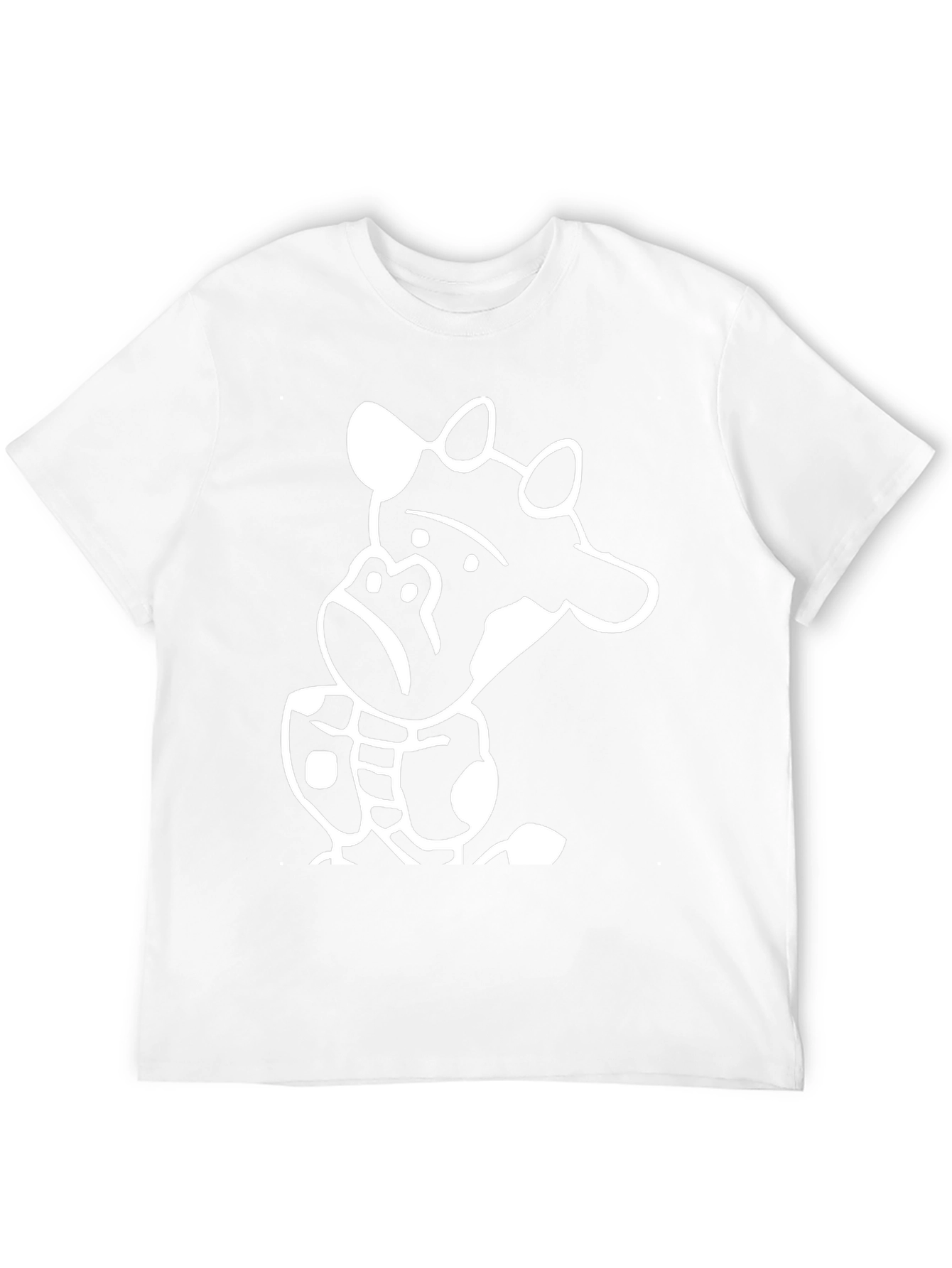 Funny Giraffe Graphic Tee - Black Cotton T-Shirt
