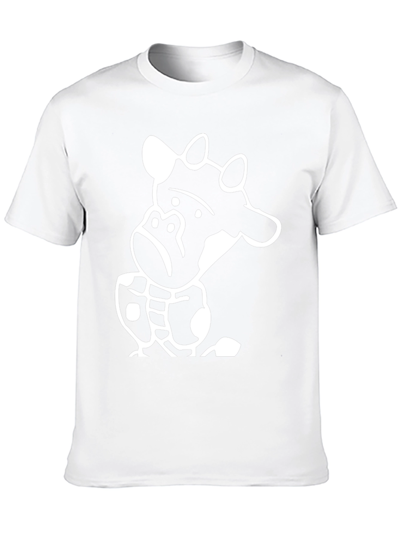 Funny Giraffe Graphic Tee - Black Cotton T-Shirt