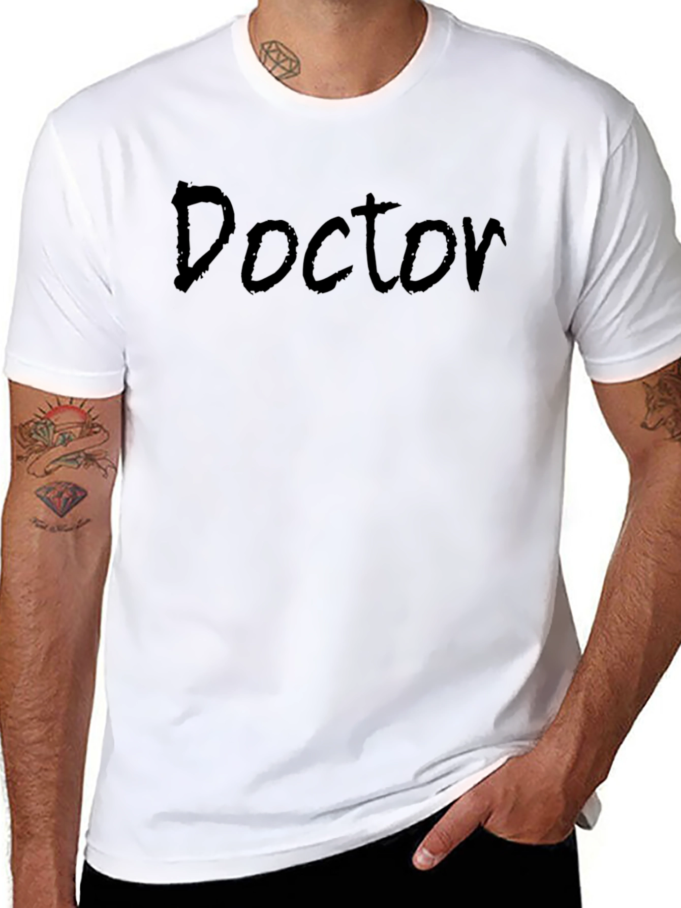 Doctor Graphic Tee - Black Cotton T-Shirt