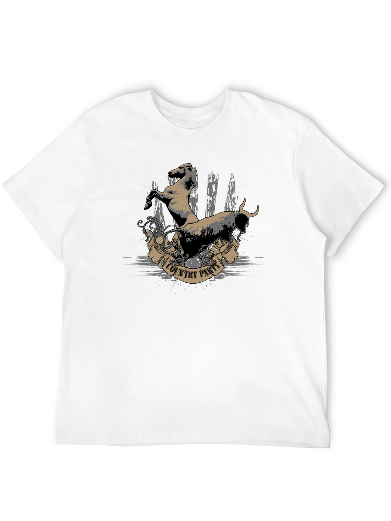 Country Party Graphic T-Shirt - Black