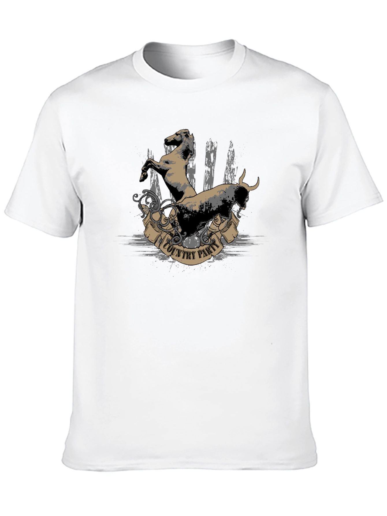 Country Party Graphic T-Shirt - Black