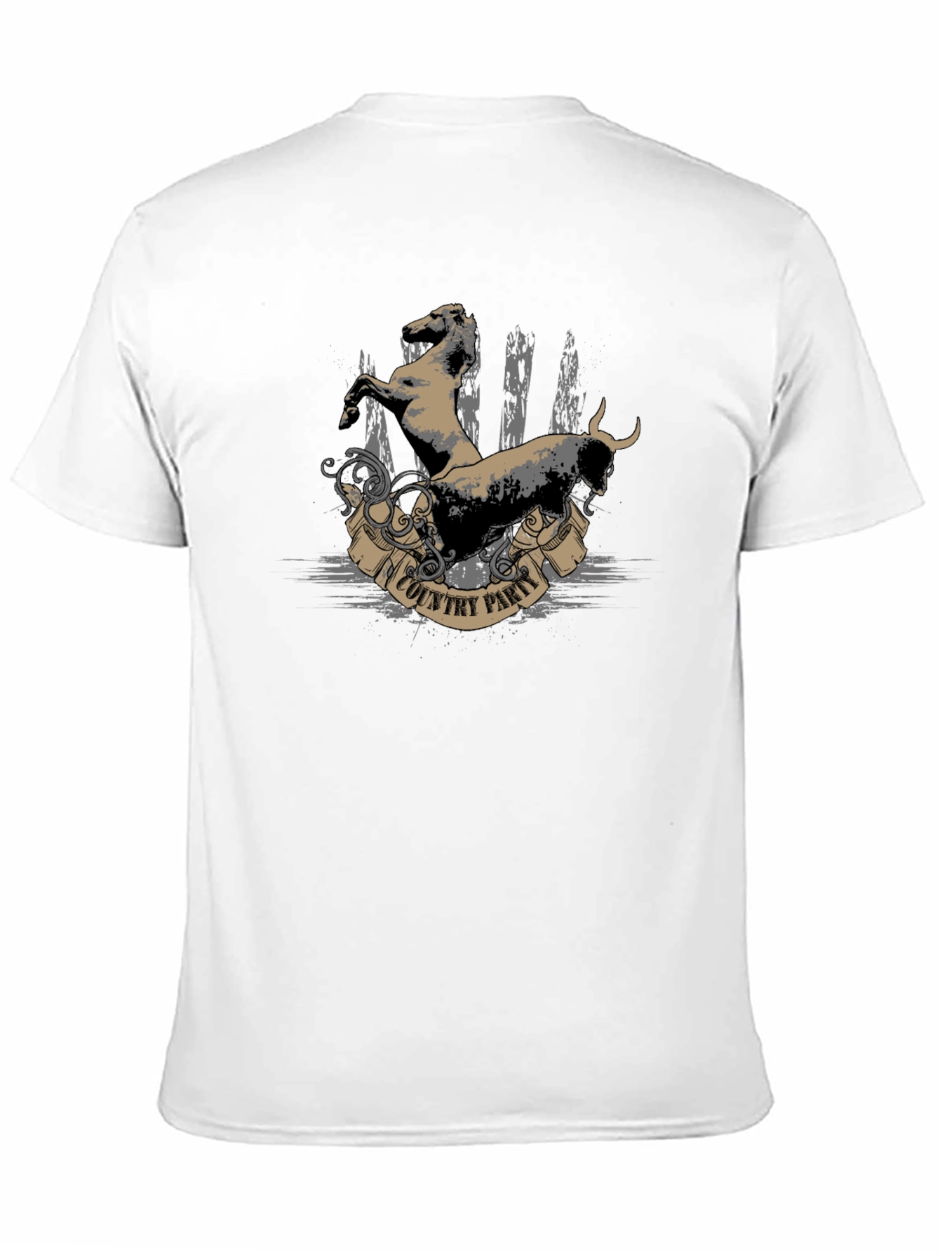 Country Party Graphic T-Shirt - Black