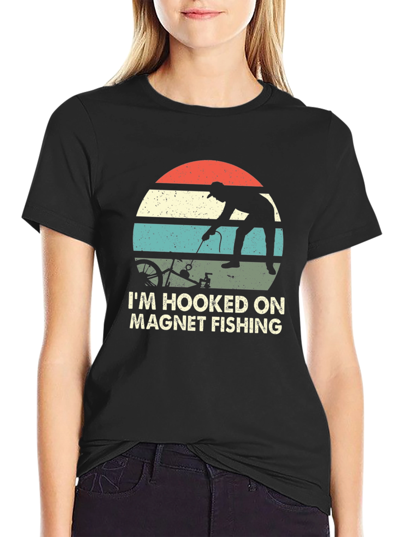 Magnet Fishing T-Shirt - Hooked on Magnet Fishing Tee
