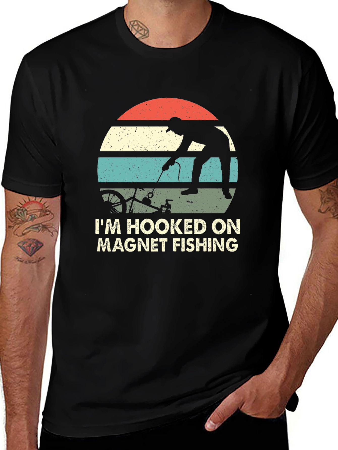 Magnet Fishing T-Shirt - Hooked on Magnet Fishing Tee