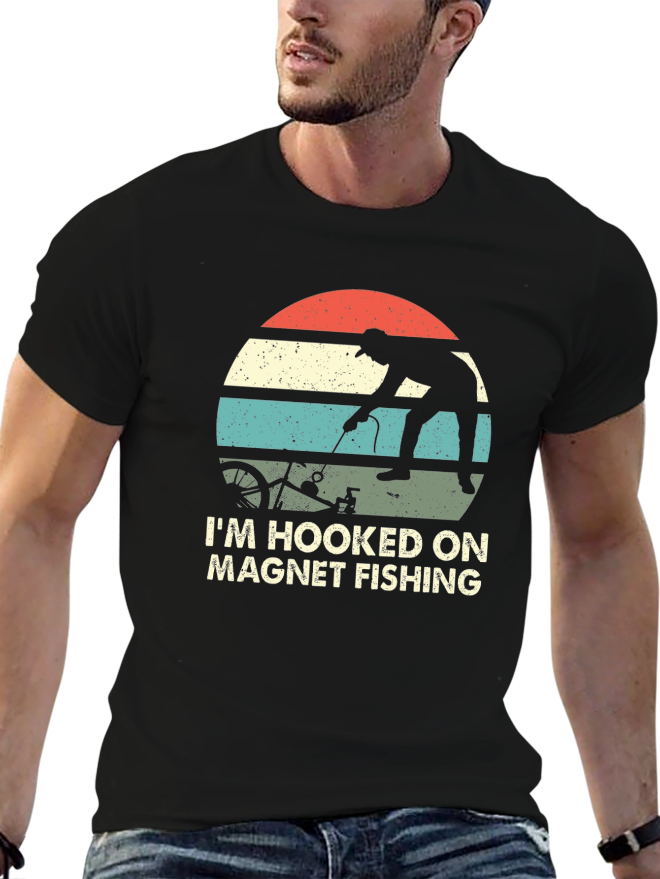 Magnet Fishing T-Shirt - Hooked on Magnet Fishing Tee