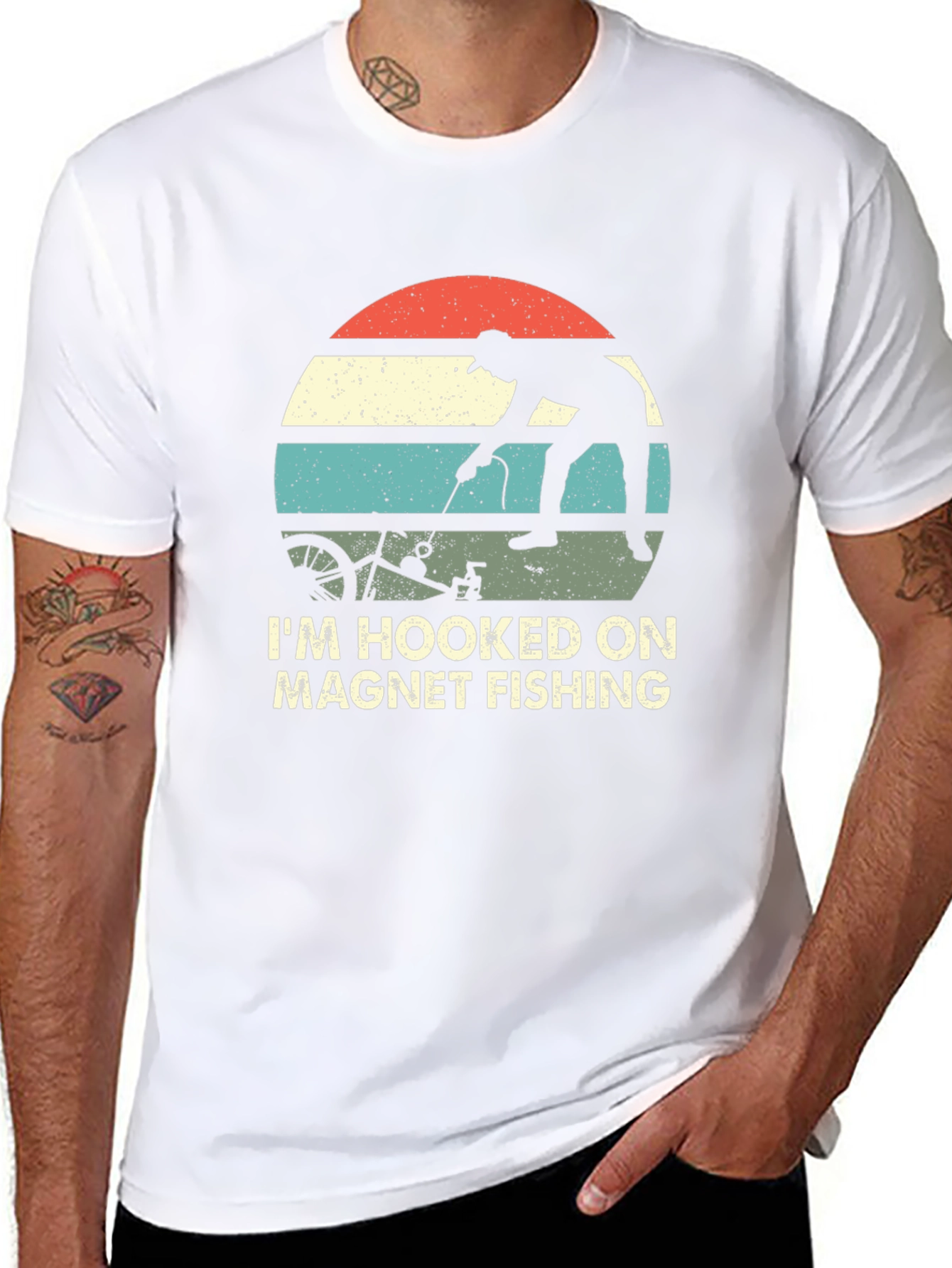 Magnet Fishing T-Shirt - Hooked on Magnet Fishing Tee