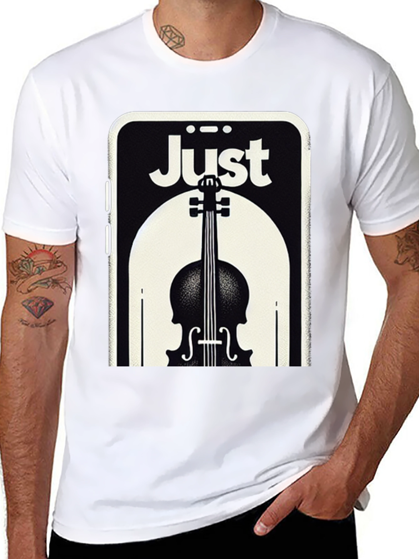 Just A Musician T-Shirt Black Cotton Graphic Tee