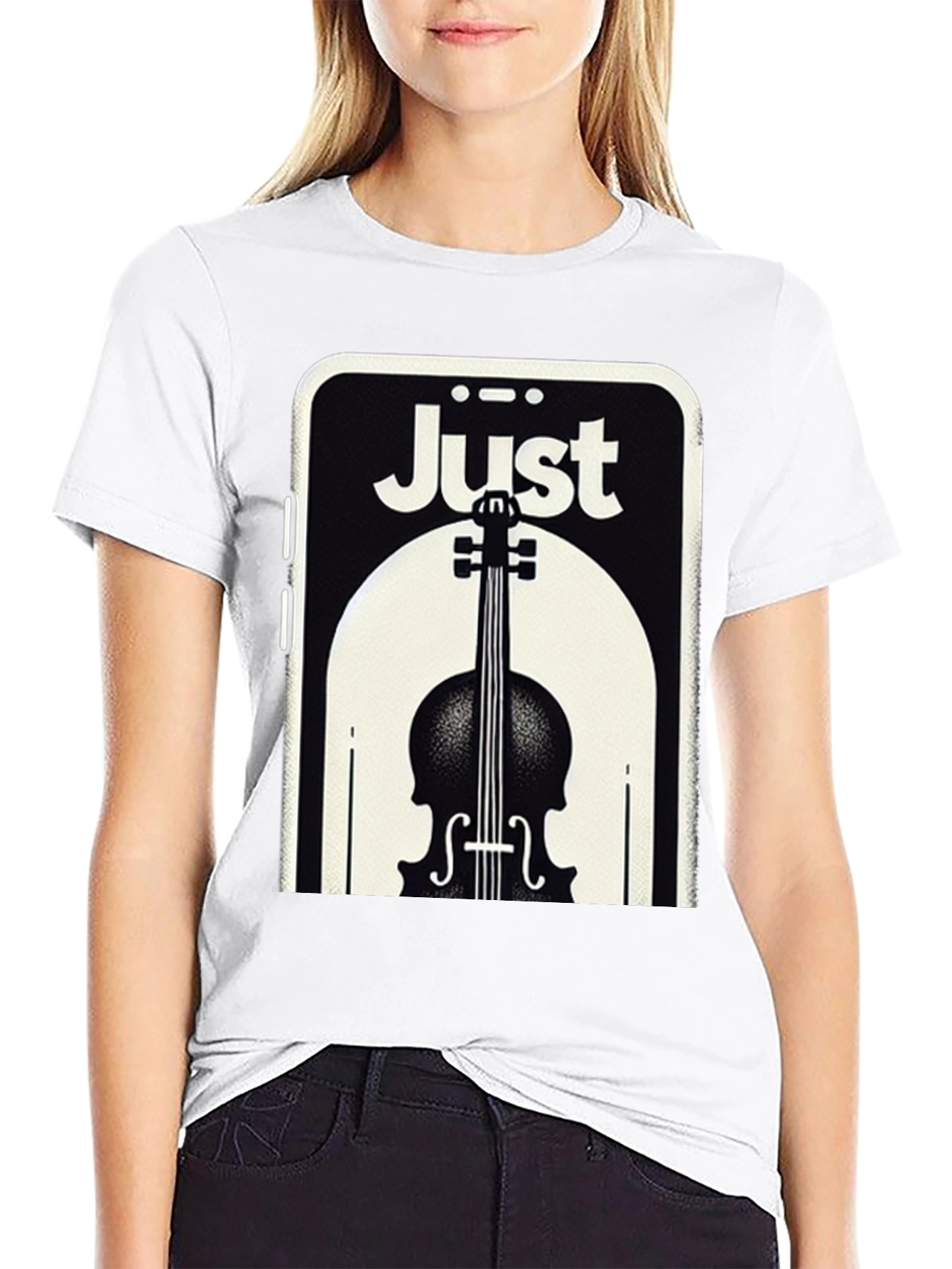 Just A Musician T-Shirt Black Cotton Graphic Tee