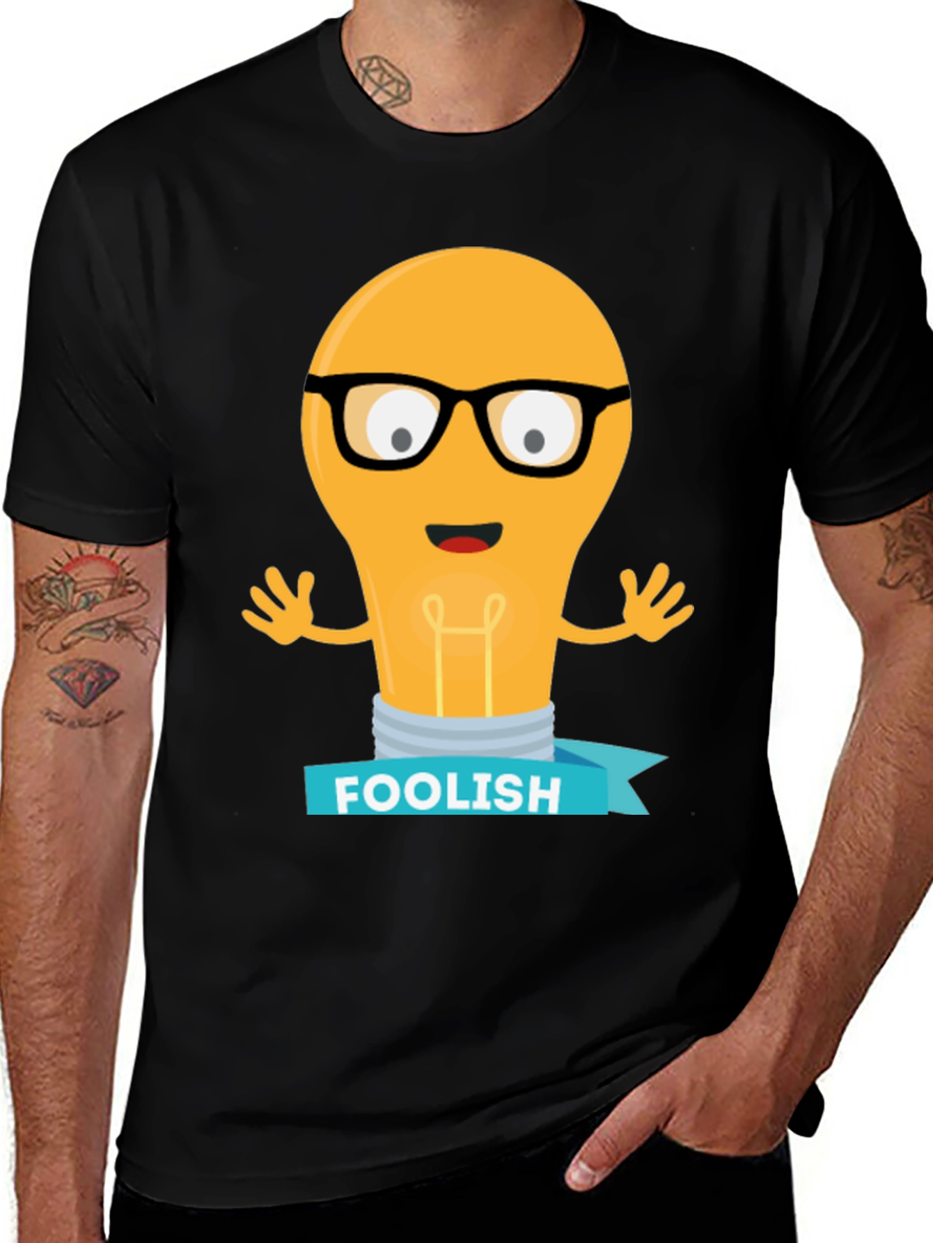 Foolish Idea T-Shirt - Black Cotton Blend
