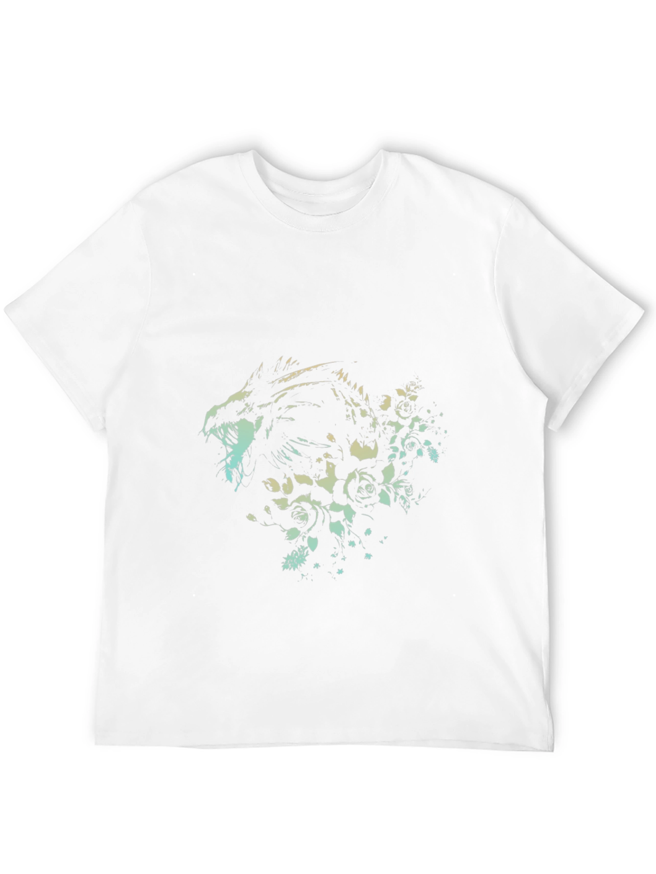 Dragon & Roses Graphic Tee - Stylish Black T-Shirt