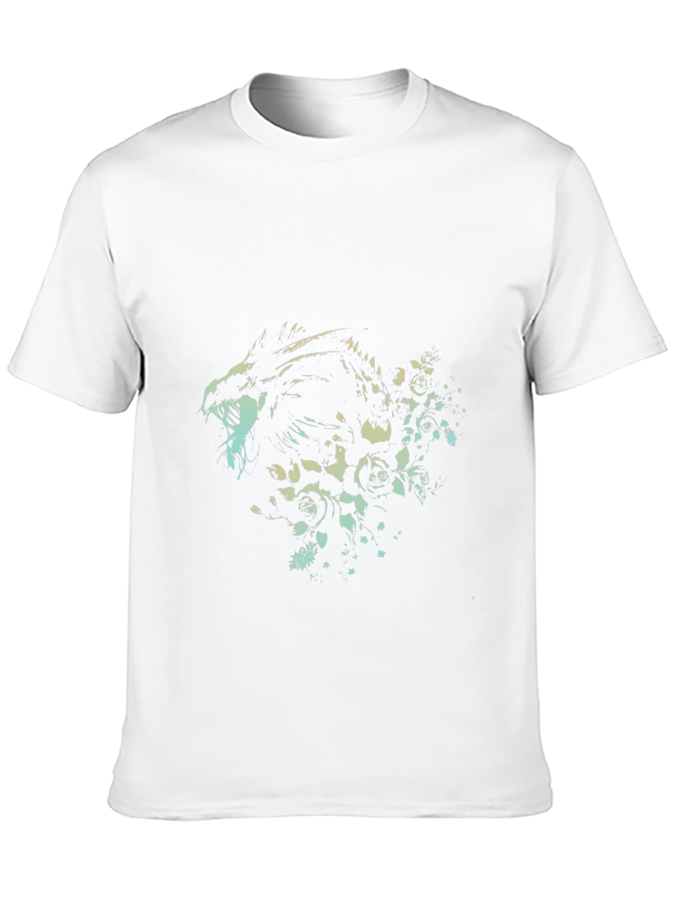 Dragon & Roses Graphic Tee - Stylish Black T-Shirt