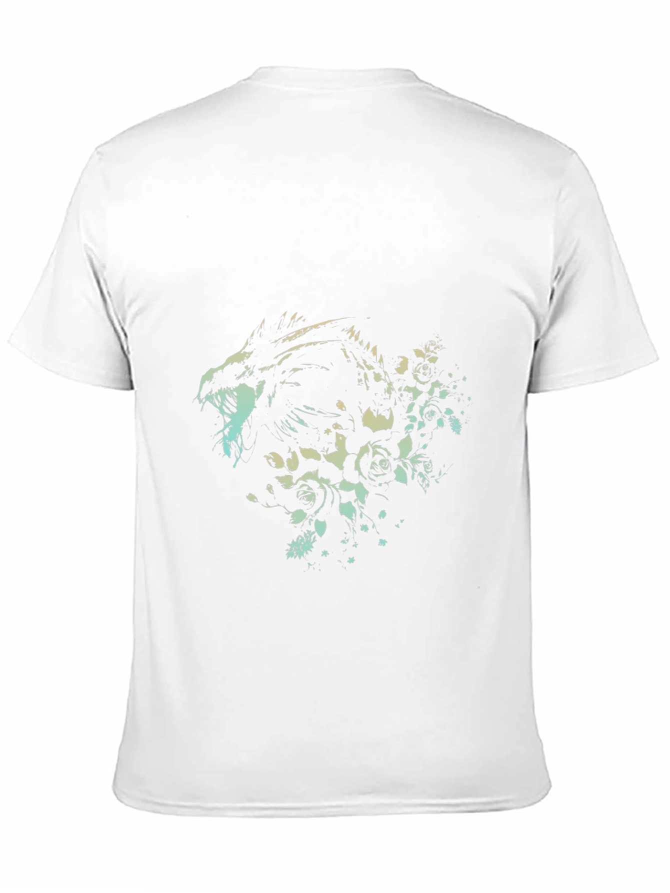 Dragon & Roses Graphic Tee - Stylish Black T-Shirt