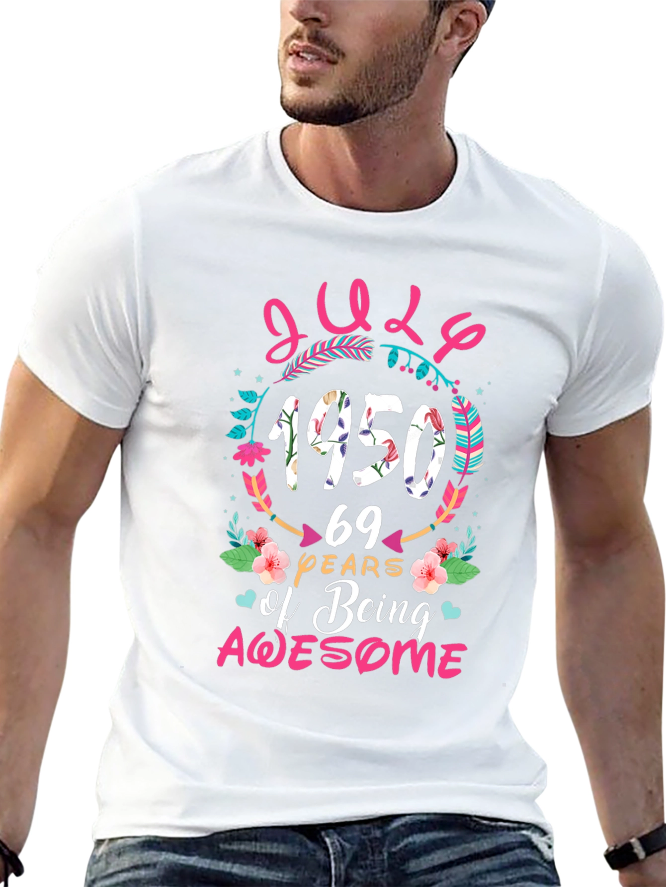July 1950 Birthday Graphic T-Shirt