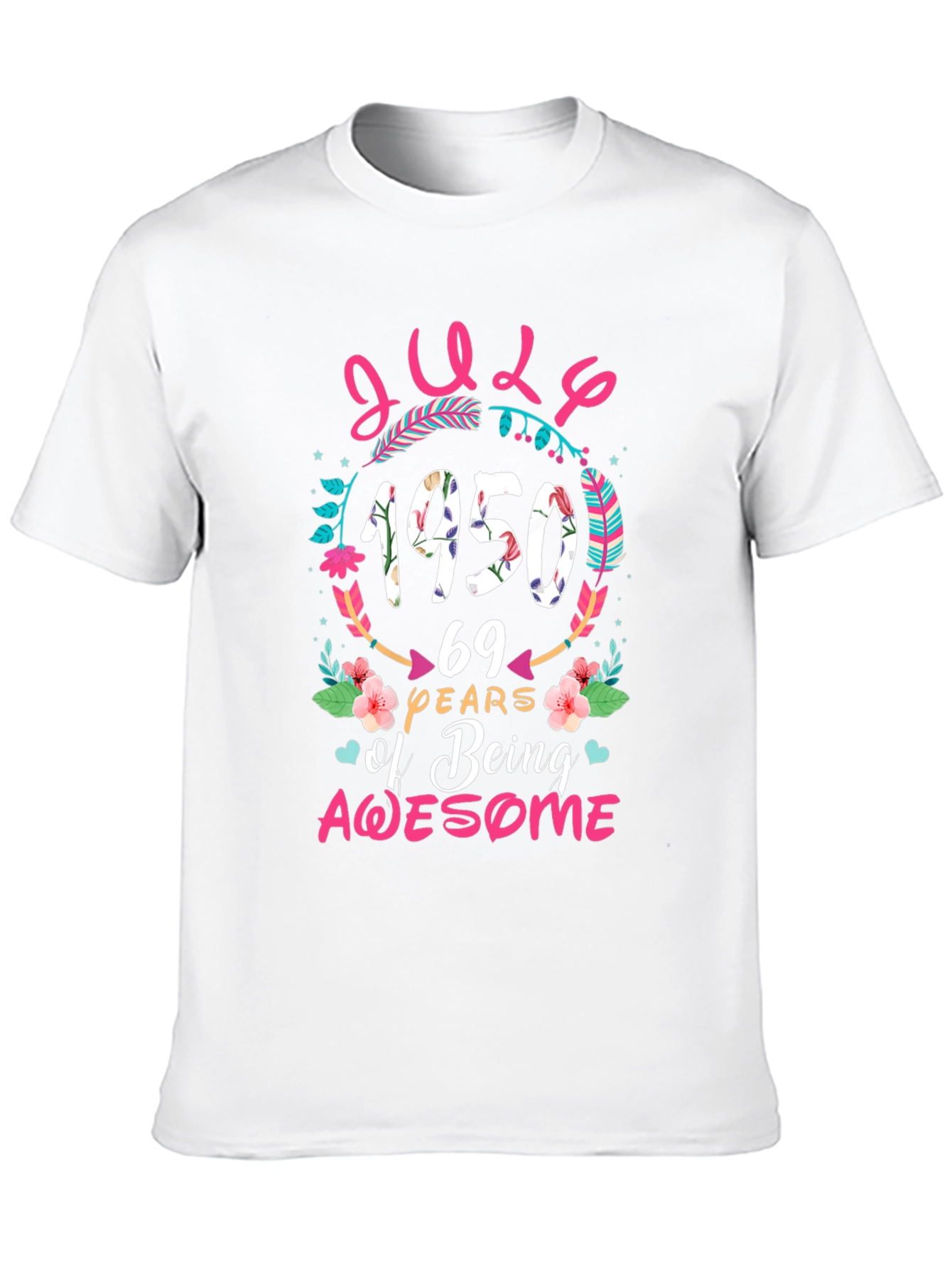 July 1950 Birthday Graphic T-Shirt
