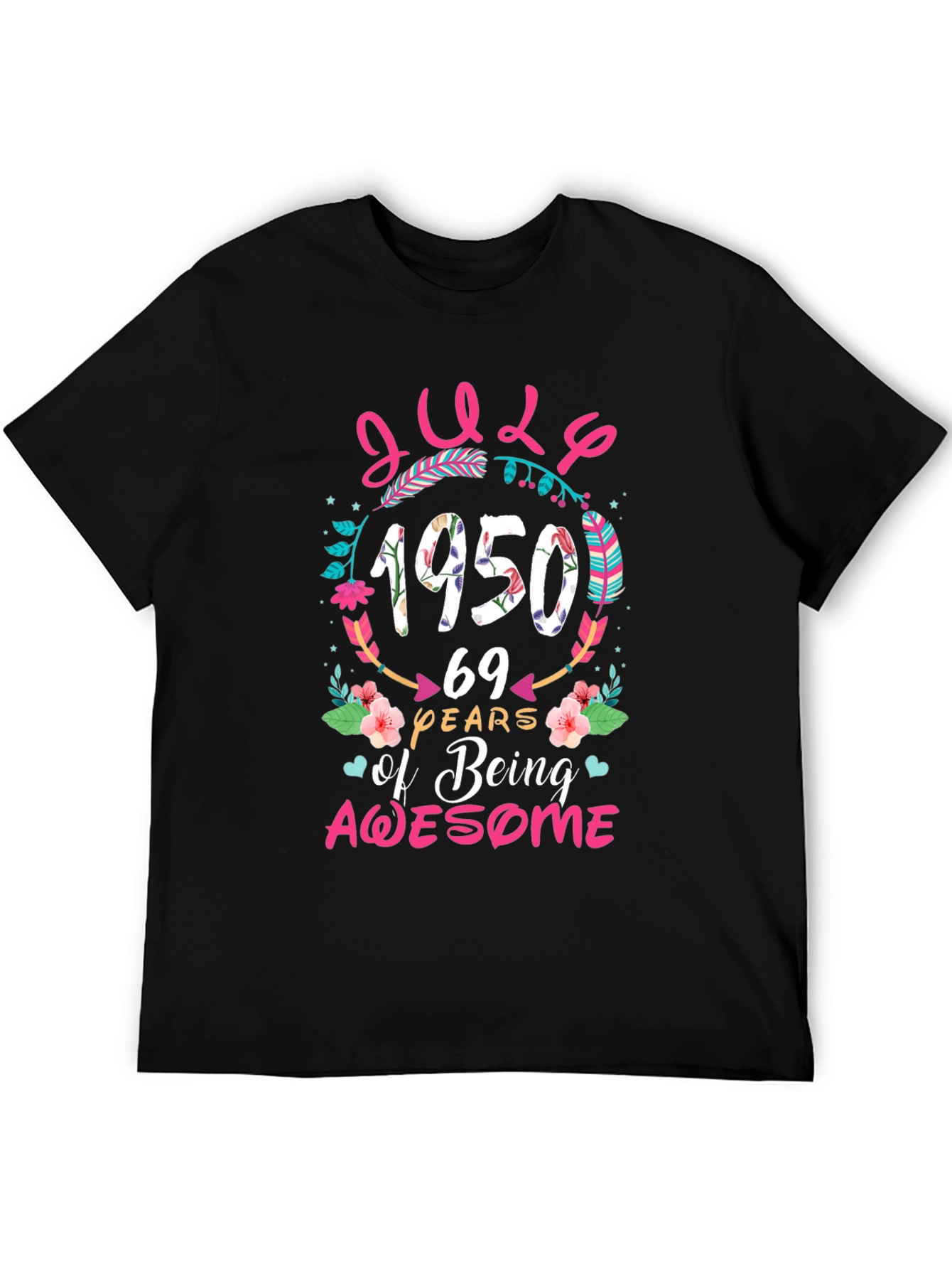 July 1950 Birthday Graphic T-Shirt