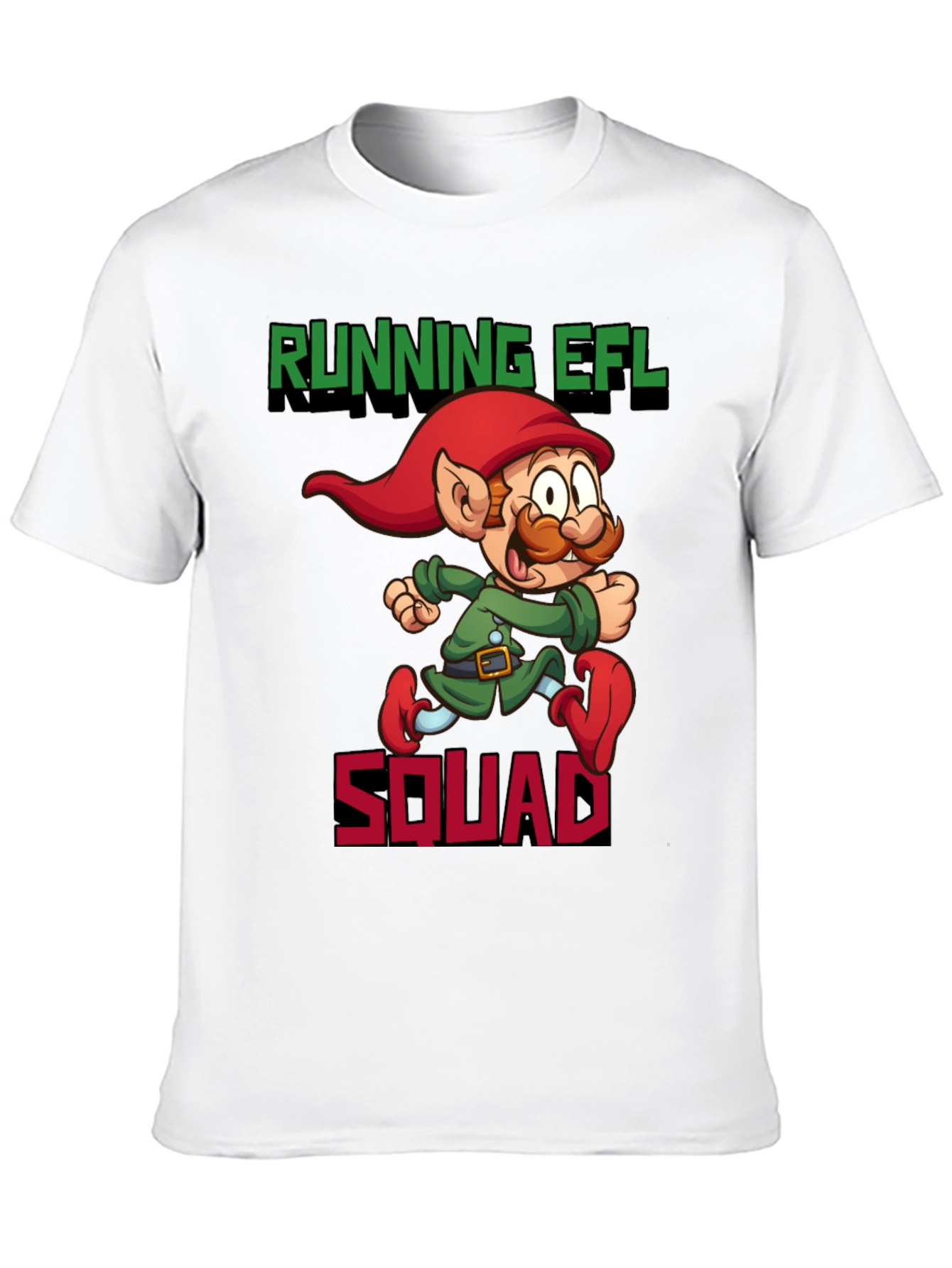 Running EFL Squad Graphic Tee - Black Cotton T-Shirt