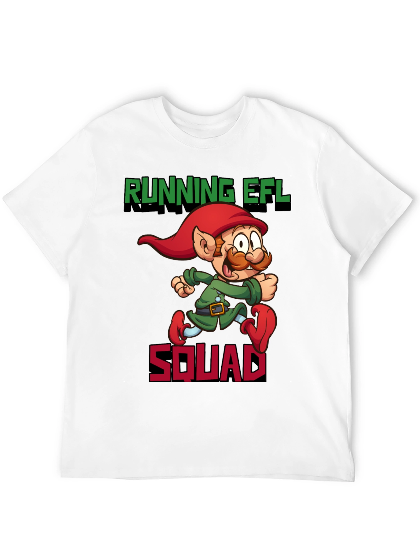 Running EFL Squad Graphic Tee - Black Cotton T-Shirt