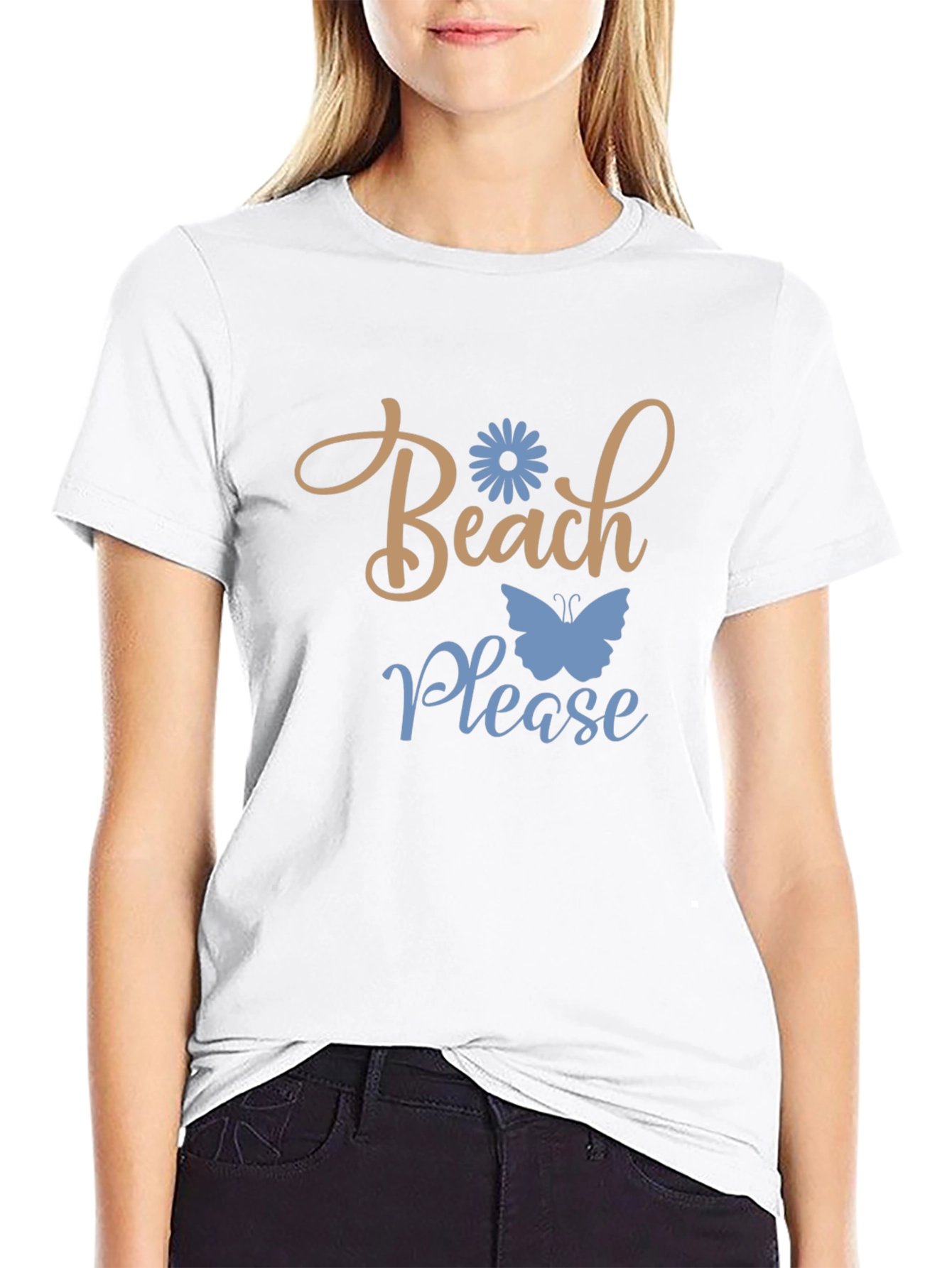 Beach Please Graphic Tee Summer Ready Shirt