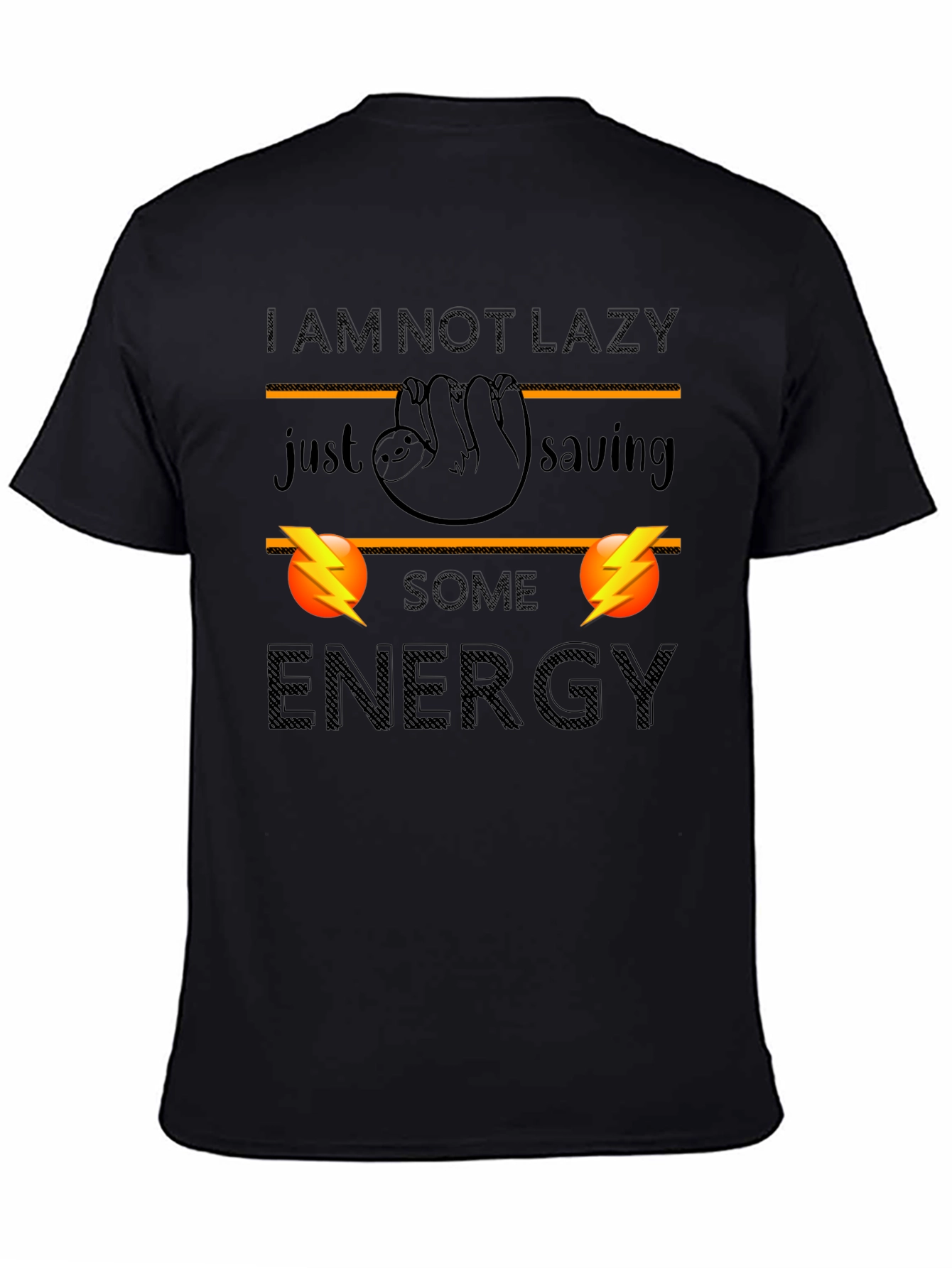 Funny Sloth Energy Saving Graphic T-Shirt