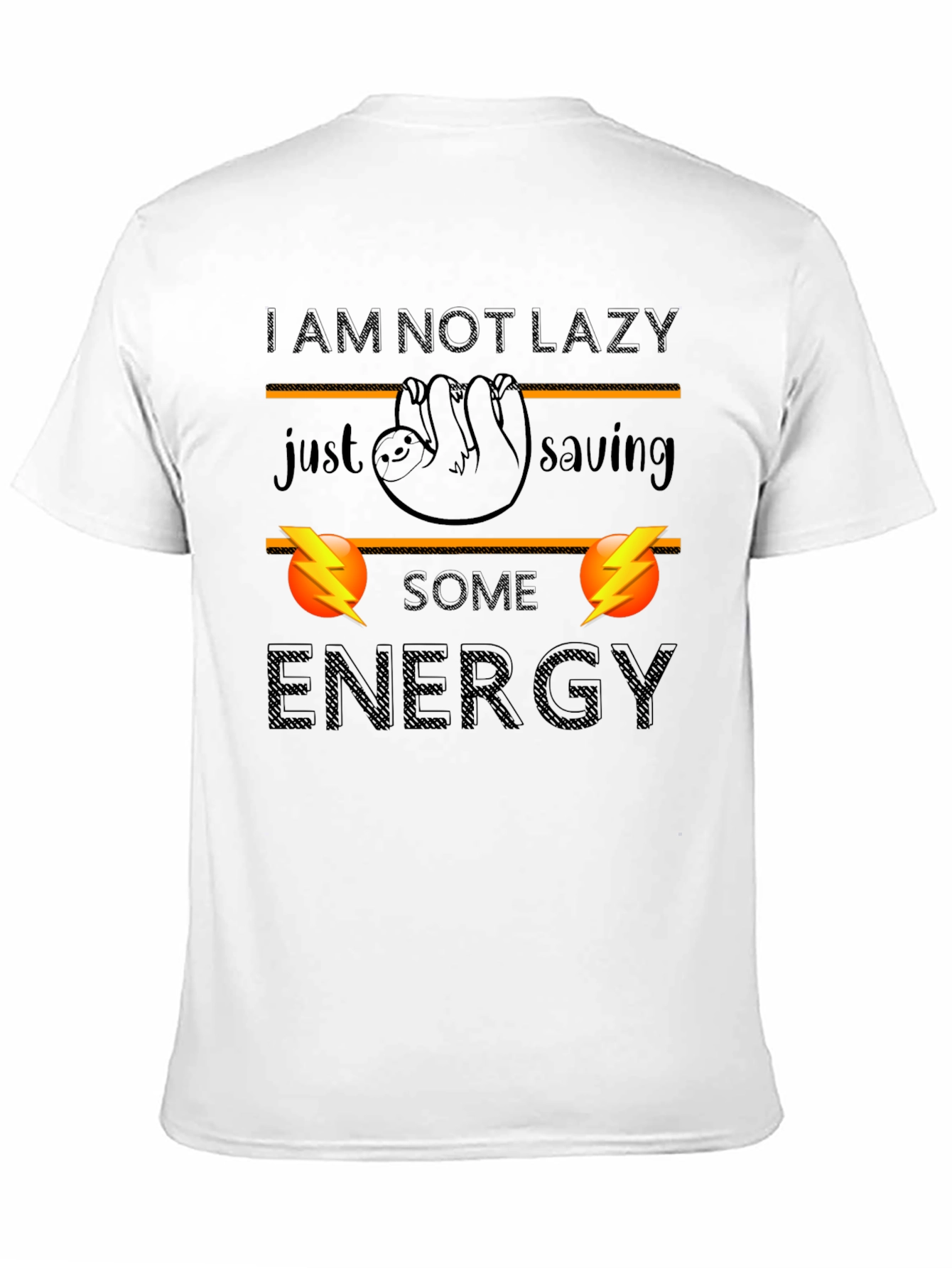 Funny Sloth Energy Saving Graphic T-Shirt