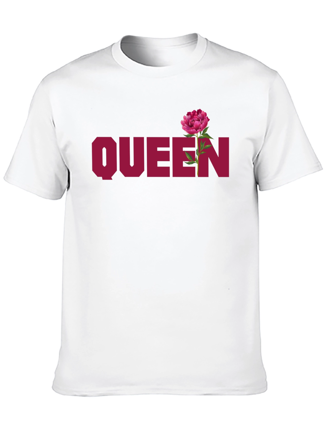 Queen Flower Graphic Black T-Shirt