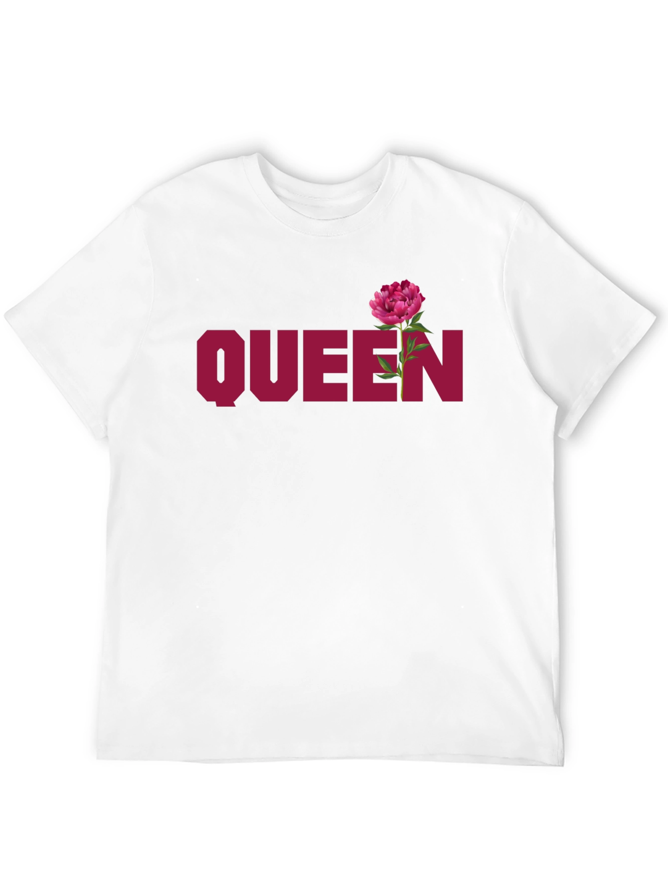 Queen Flower Graphic Black T-Shirt