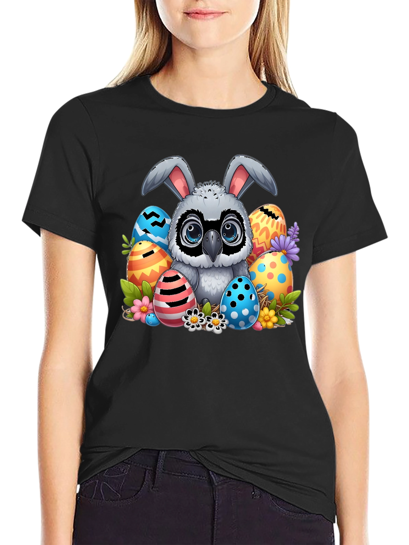 Easter Raccoon Bunny Ears T-Shirt