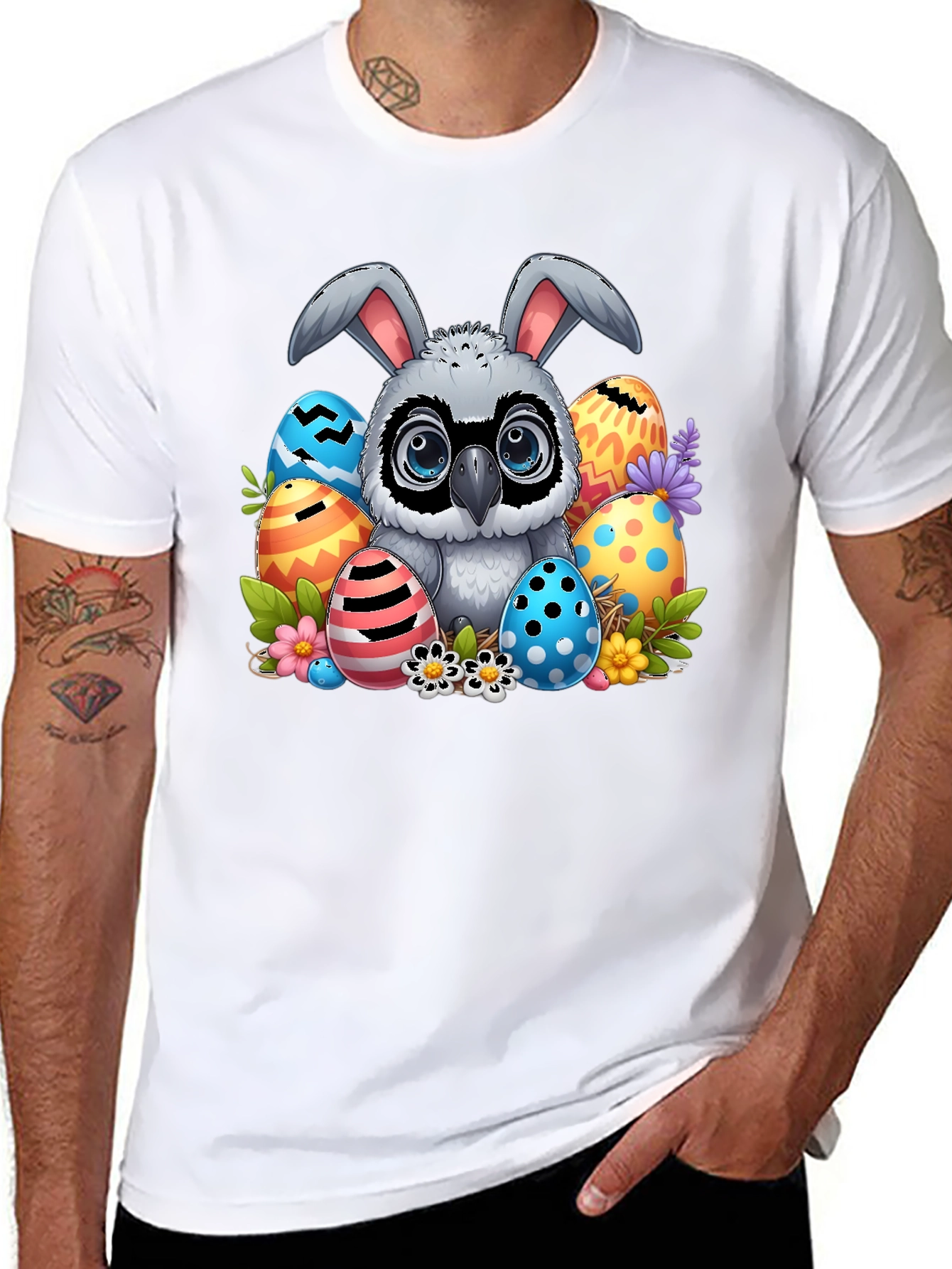 Easter Raccoon Bunny Ears T-Shirt