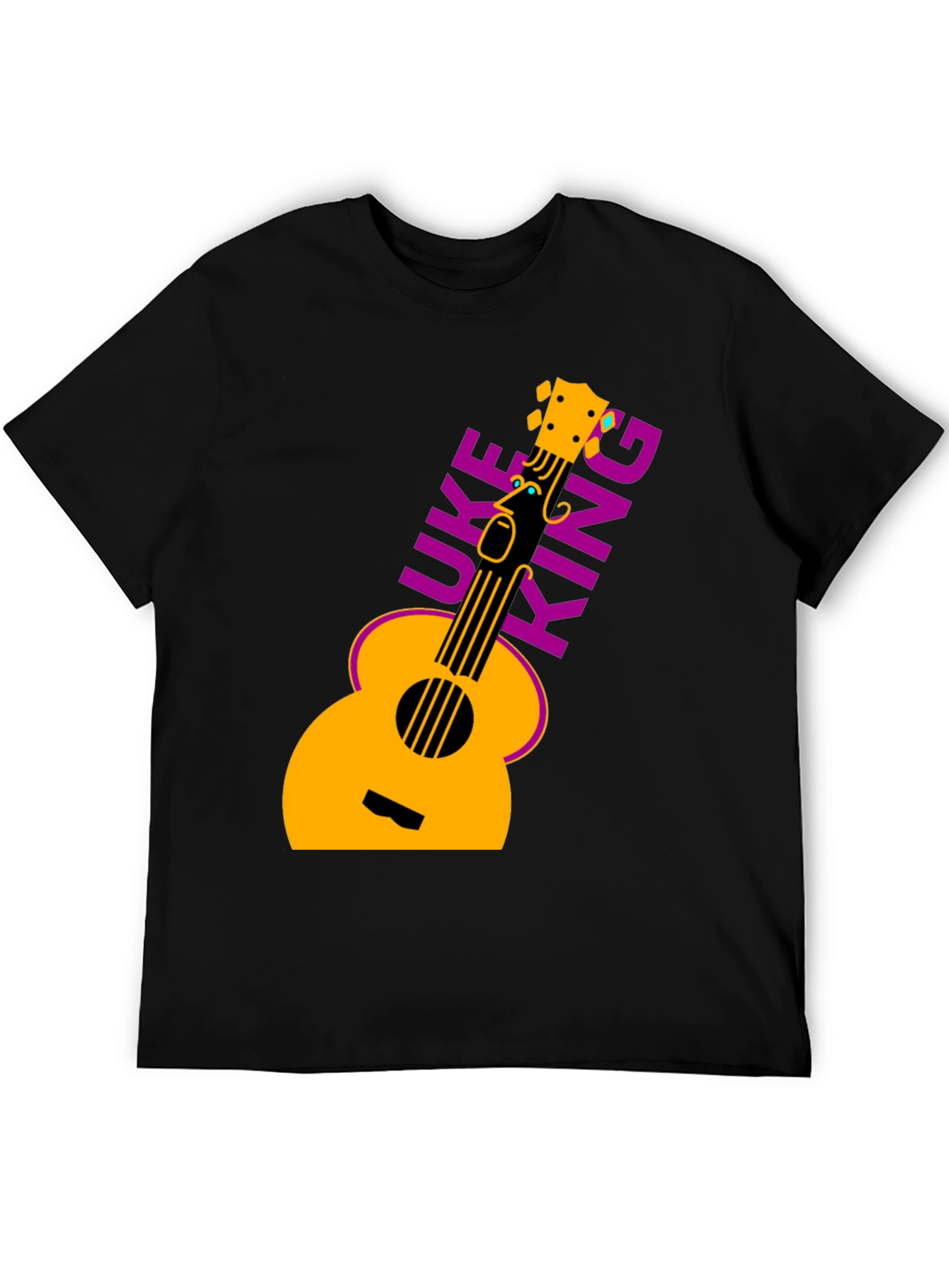 Uke King Graphic Tee - Black T-Shirt Ukulele Music